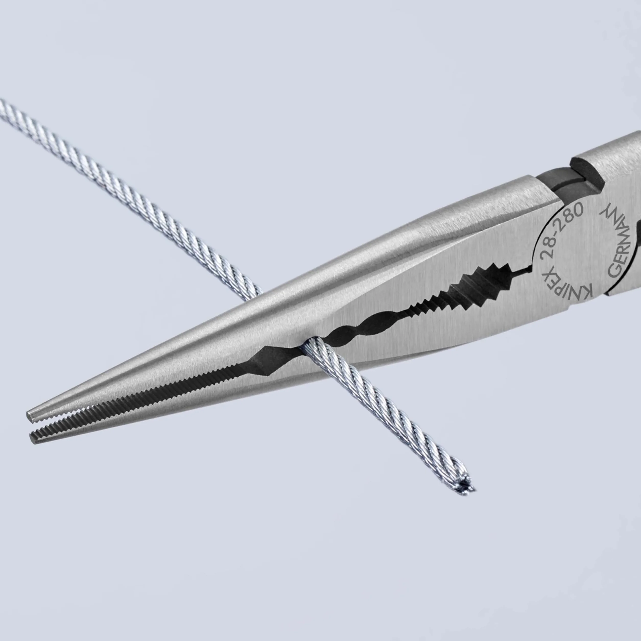 KNIPEX Szczypce płaskie montażowe z profilem poprzecznym z tworzywa sztucznego, powlekane 280 mm, 28 71 280