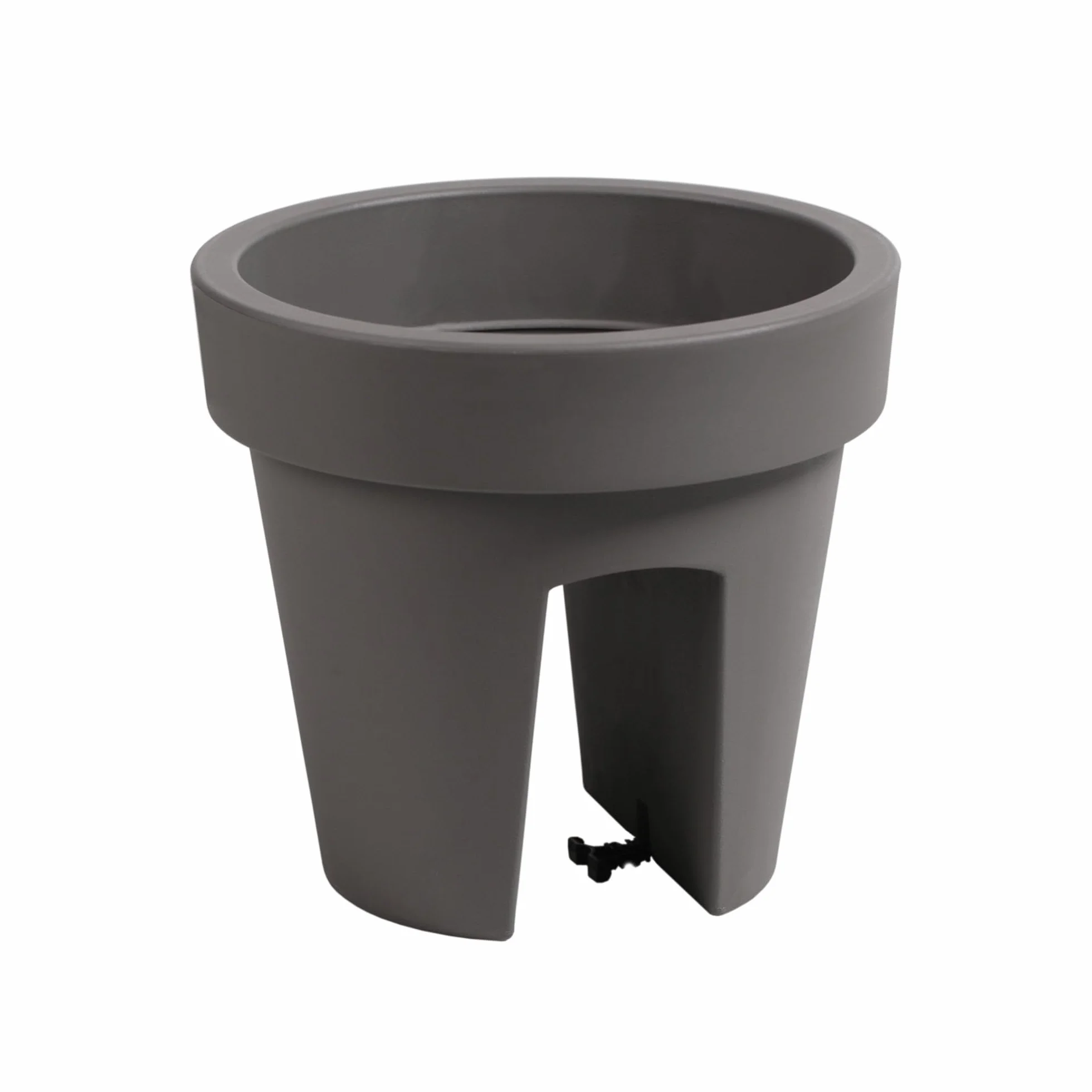 botle Skrzynka balkonowa na kwiaty, balustrada balkonowa, 24,5 cm, kolor szary kamień, owalna skrzynka na kwiaty, 5 l