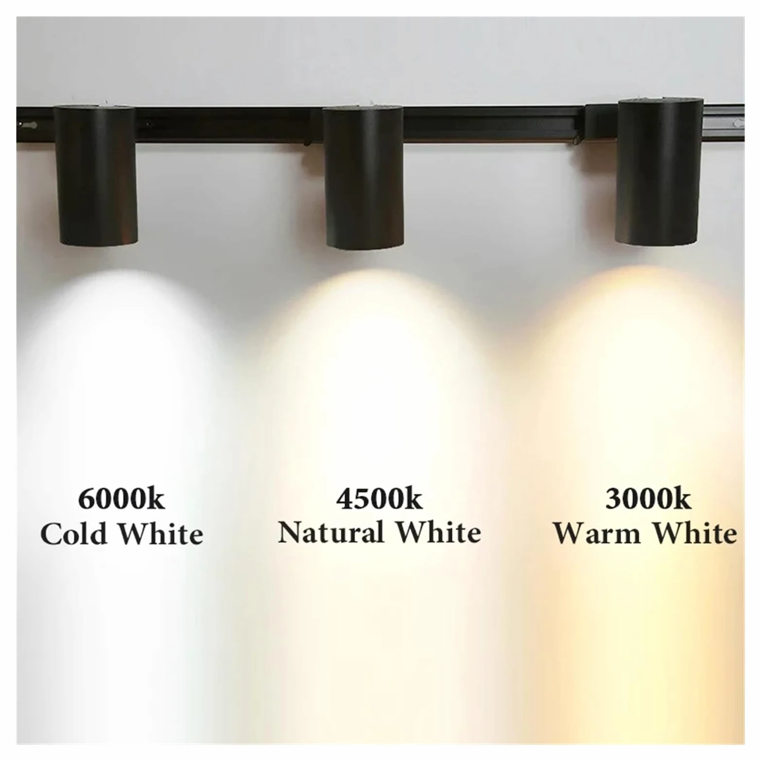 Zestaw Oświetlenia Szynowego LED COB Spot Led System Do Wystroju Domu Kuchnia Sypialnia Światła Lampa Szynowa Reflektory Elastyczny Montaż(3pcs White Body set,30W)
