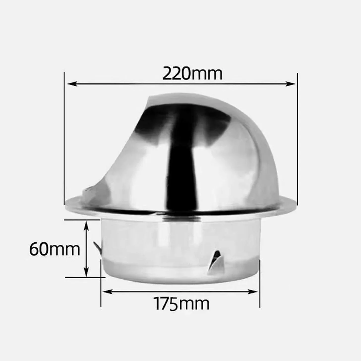 Pokrywa wylotu powietrza ze stali nierdzewnej – zewnętrzny grill wentylacyjny do wentylatora wyciągowego 180 mm i odporna na warunki atmosferyczne osłona wylotu powietrza do użytku domowego i ogrodu