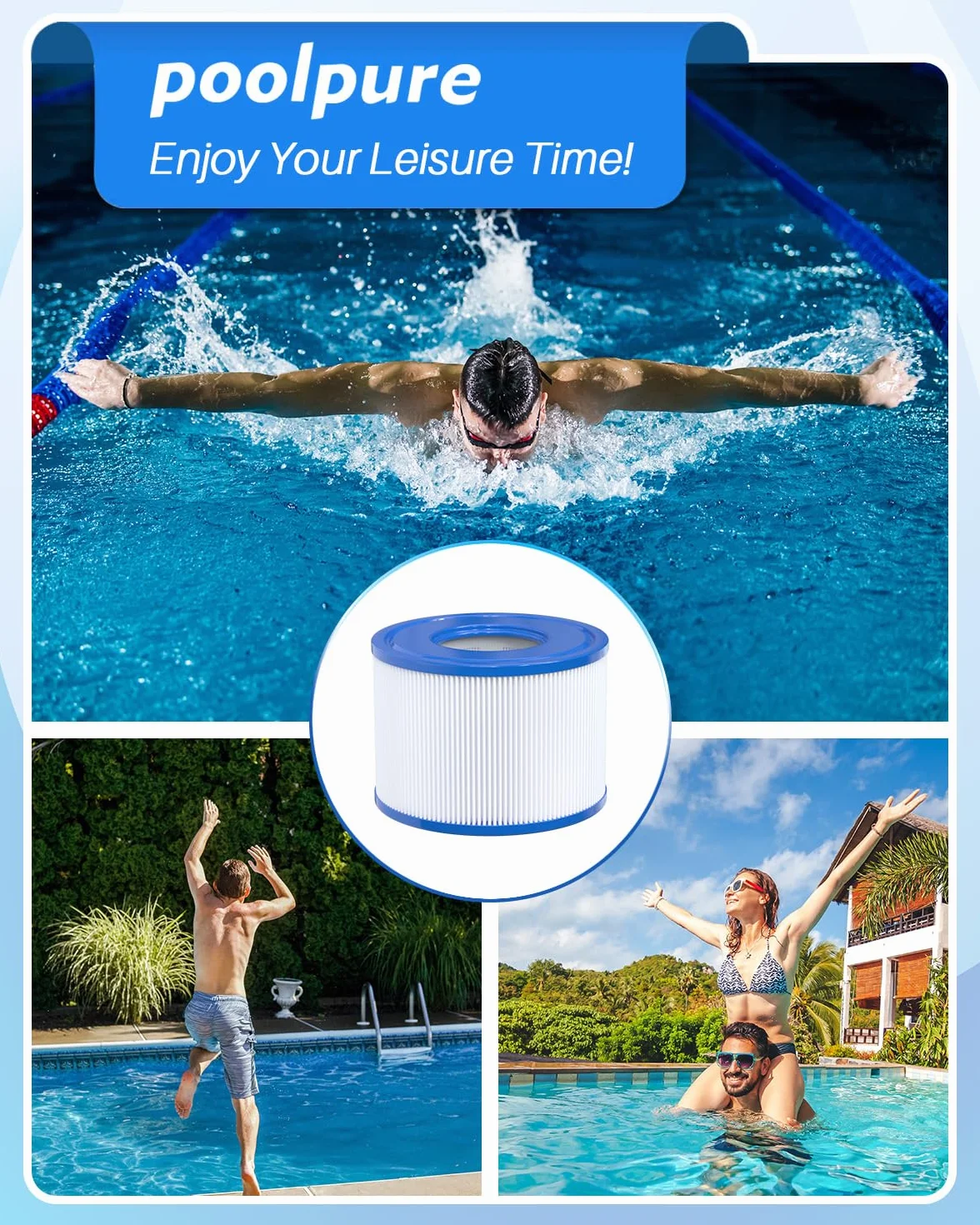 POOLPURE filtr PureSpa S1 6-pak wkład basenowy 11692