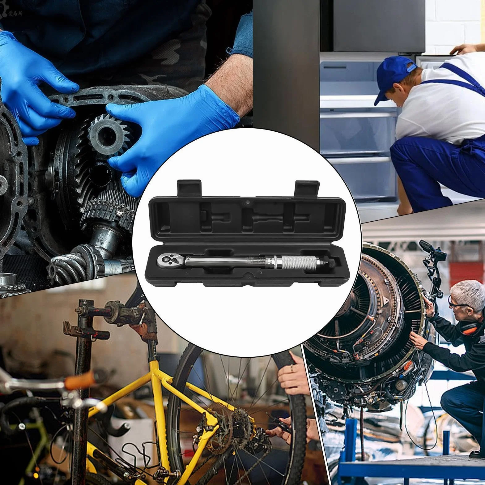 Klucz dynamometryczny grzechotkowy 20-230 Nm 72-Zębowa Grzechotka | Przenośny klucz dynamometryczny do domu, przemysłu, biura, warsztatu, na zewnątrz, do samochodów, rowerów,