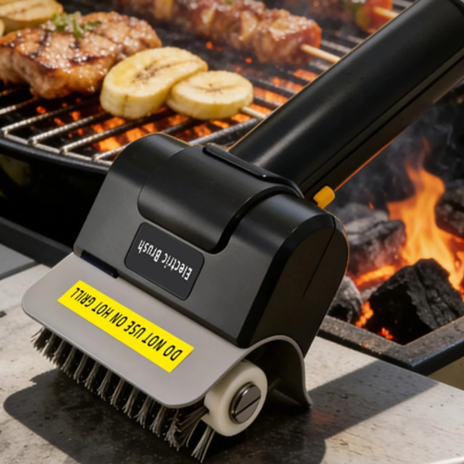 Szczotka elektryczna do grilla | włosie druciane, akumulator USB 2000 mA,elektryczna szczotka do czyszczenia grilla | Do użytku domowego, kuchni, restauracji, grillowania na powietrzu, na kempingu i