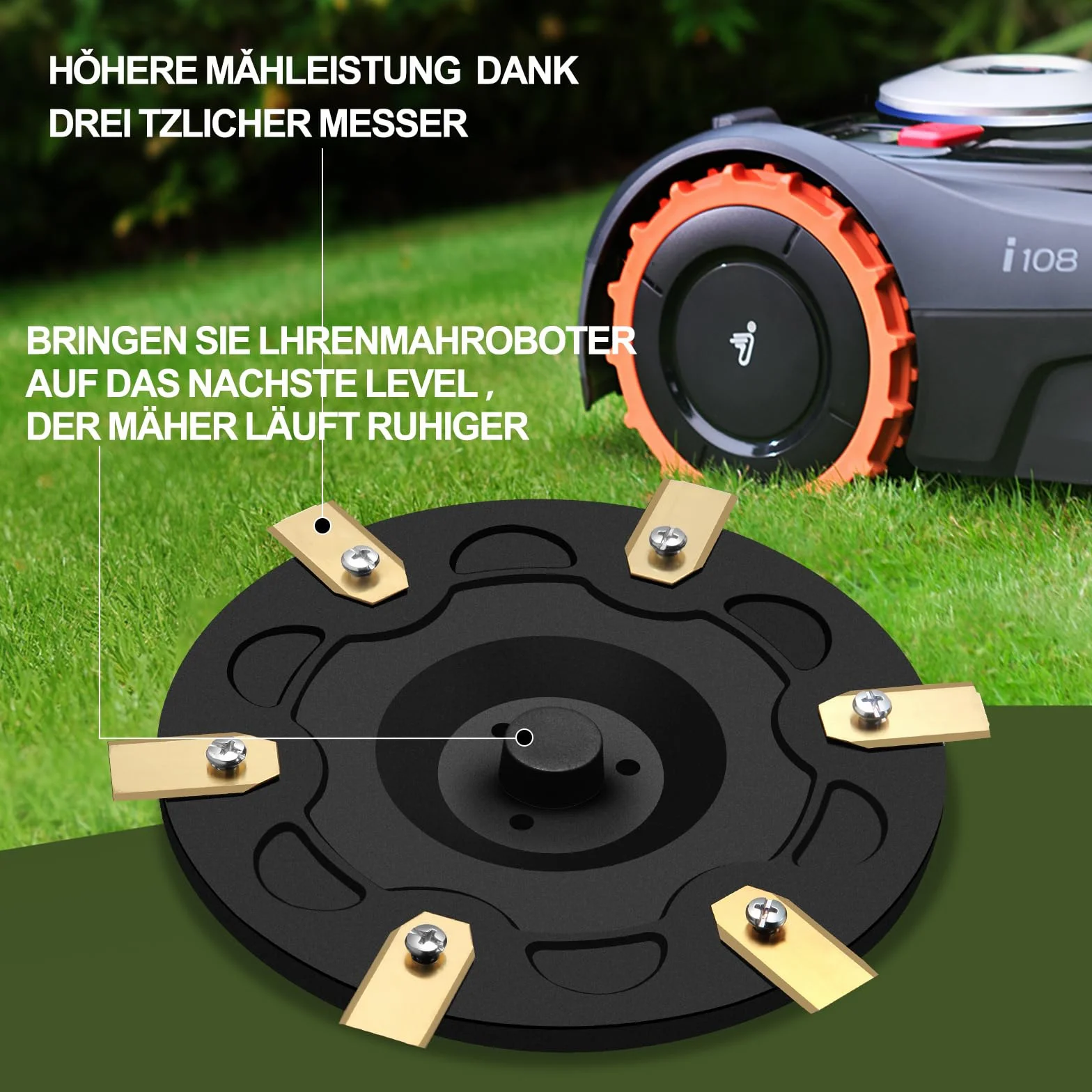 Tarcza nożowa do kosiarki Segway Navimow i105E i108E i110n z włóknem szklanym + 6 ostrzy