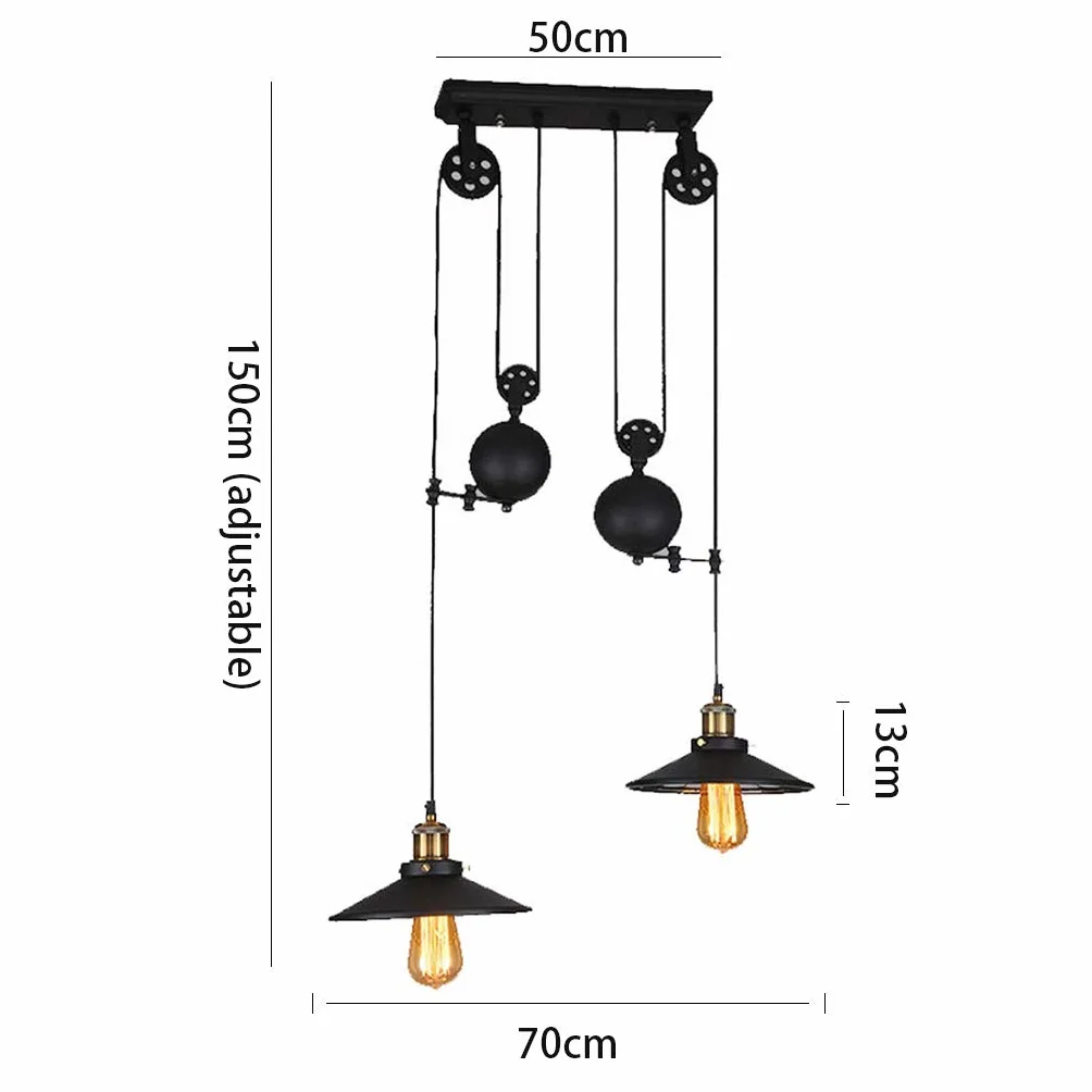Wisiorek E27 Vintage Wisząca Lampa Retro Przemysłowy Metalowy Żyrandol Wiszący Dół Abażur Lampy Brązowy Bar Sufit Lampa Sufitowa Sypialnia Jadalnia Sufit Sypialnia