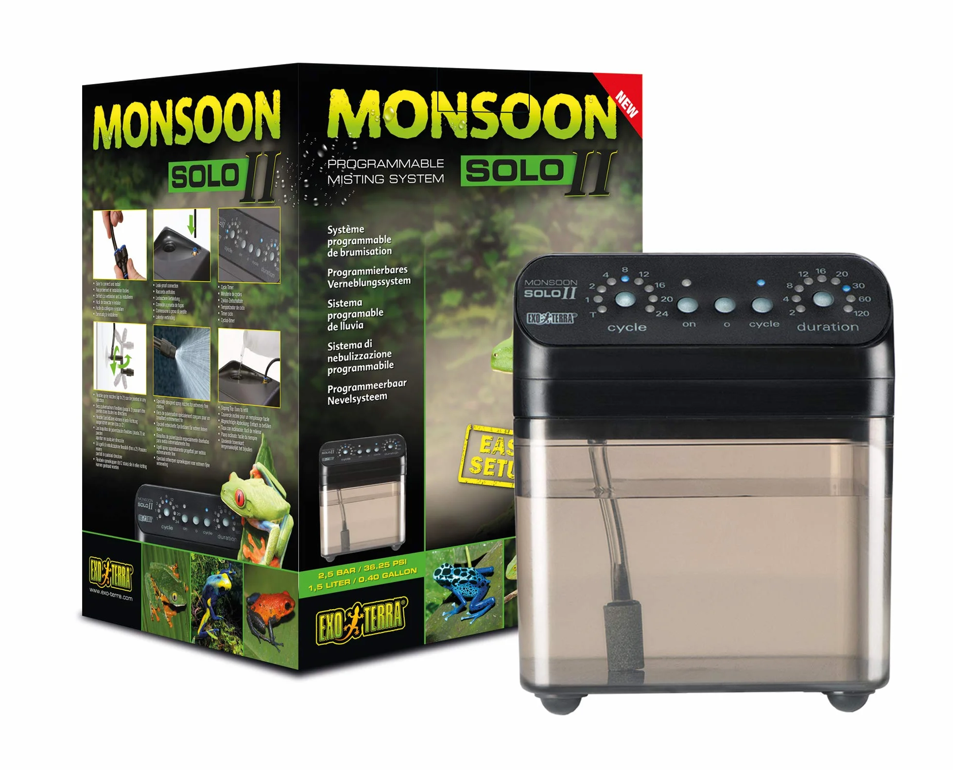 Exo Terra Solo 2 System Zraszania 1,5 L Czarny