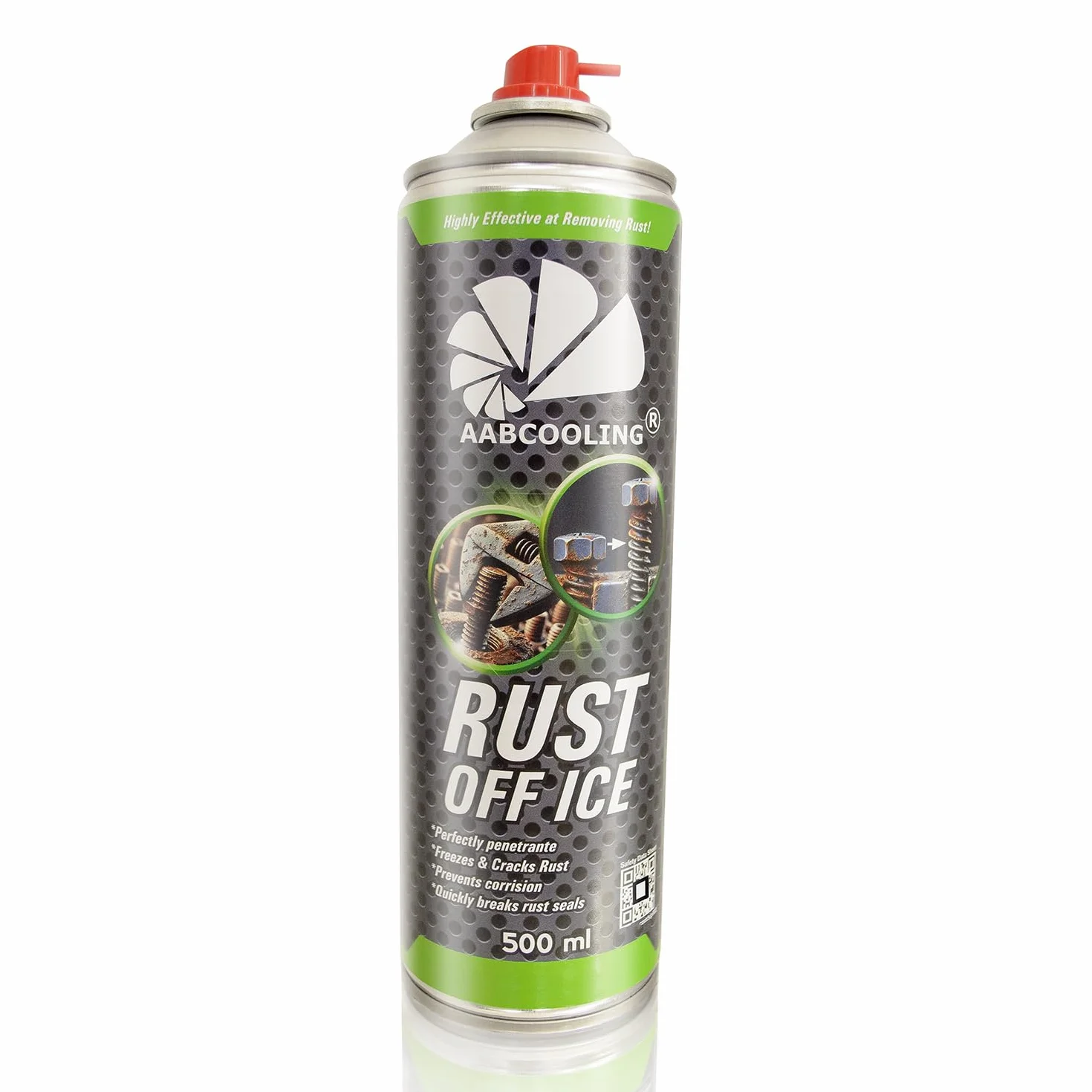 AABCOOLING 1x 500ml Rust Off Ice - Odrdzewiacz Zamrażacz -40°C, Penetracja zardzewiałych połączeń, Samochód, Narzędzia, Maszyny, Inhibitor Neutralizator Rdzy, Środek do usuwania rdzy, Spray, Ochrona