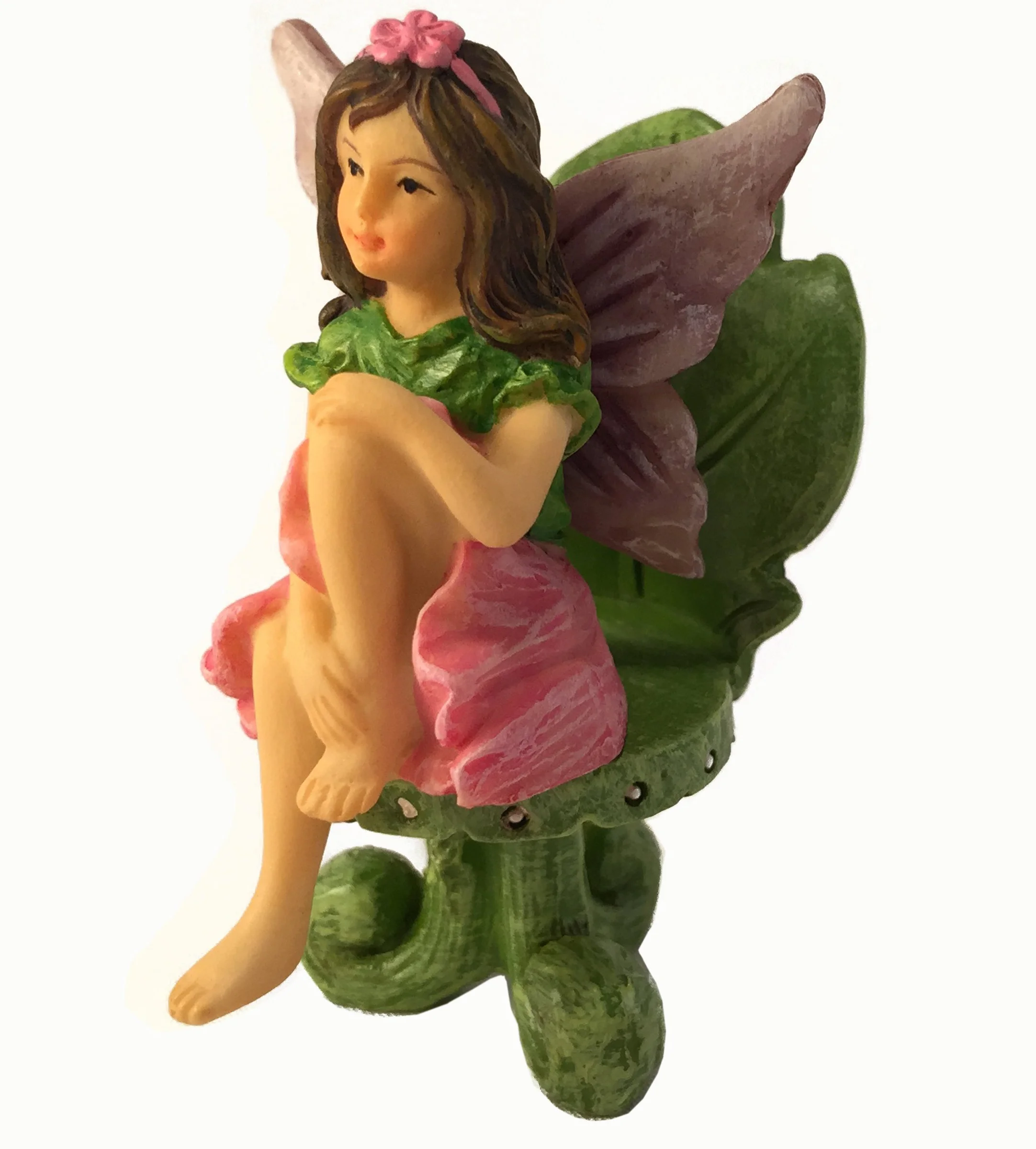 GlitZGlam Miniature Fairy Garden Zestaw Mebli Ogrodowych Bistro Liść Z Zestawem Do Herbaty
