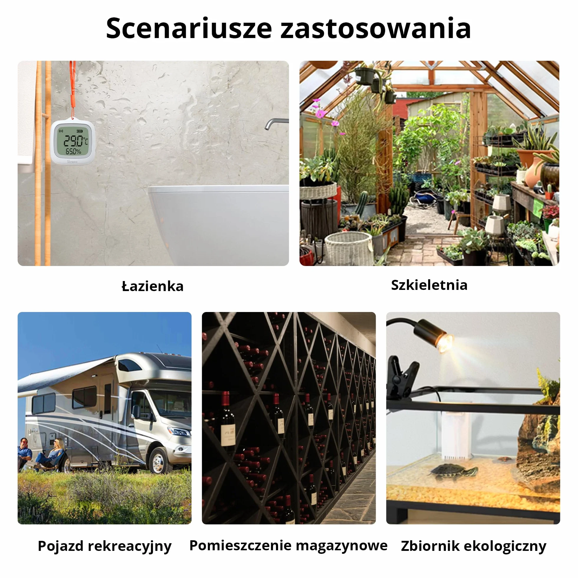 SONOFF SNZB-02WD IP65 Zigbee Sensor Temperatury i Wilgotności wodoodporny