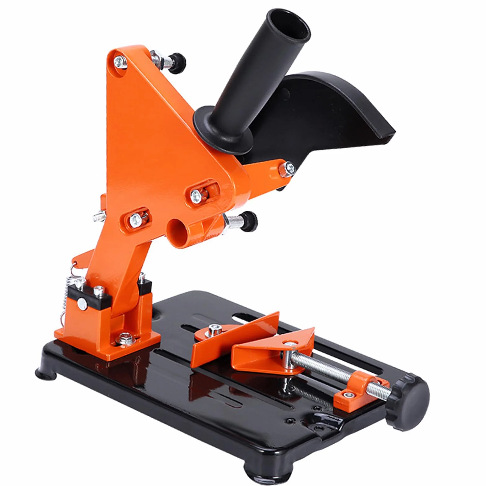 Generic Stojak na szlifierkę kątową Uchwyt na szlifierkę kątową ze Stopu Aluminium Wspornik do 115 125 Mm, Regulowany Wspornik Cięcia od 0 do 45 Stopni, Podstawa Drążka Biurkowego Cięcia Metalu i