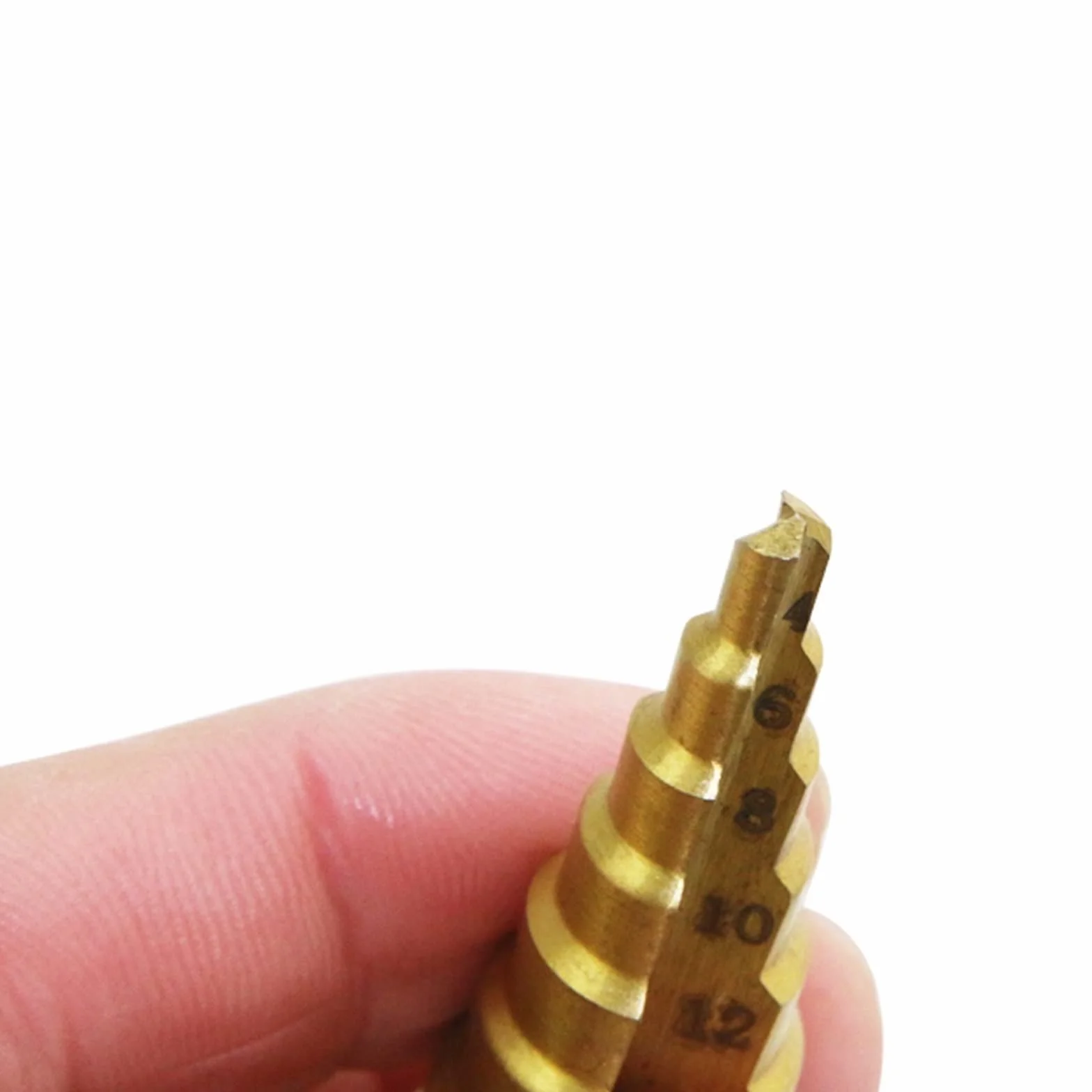 Wiertła stopniowe HSS spiralne proste rowki trójkąt sześciokątny szybka zmiana metalowy trzpień obróbka drewna (Titanium typ 4,6-35 mm (13 kroków))