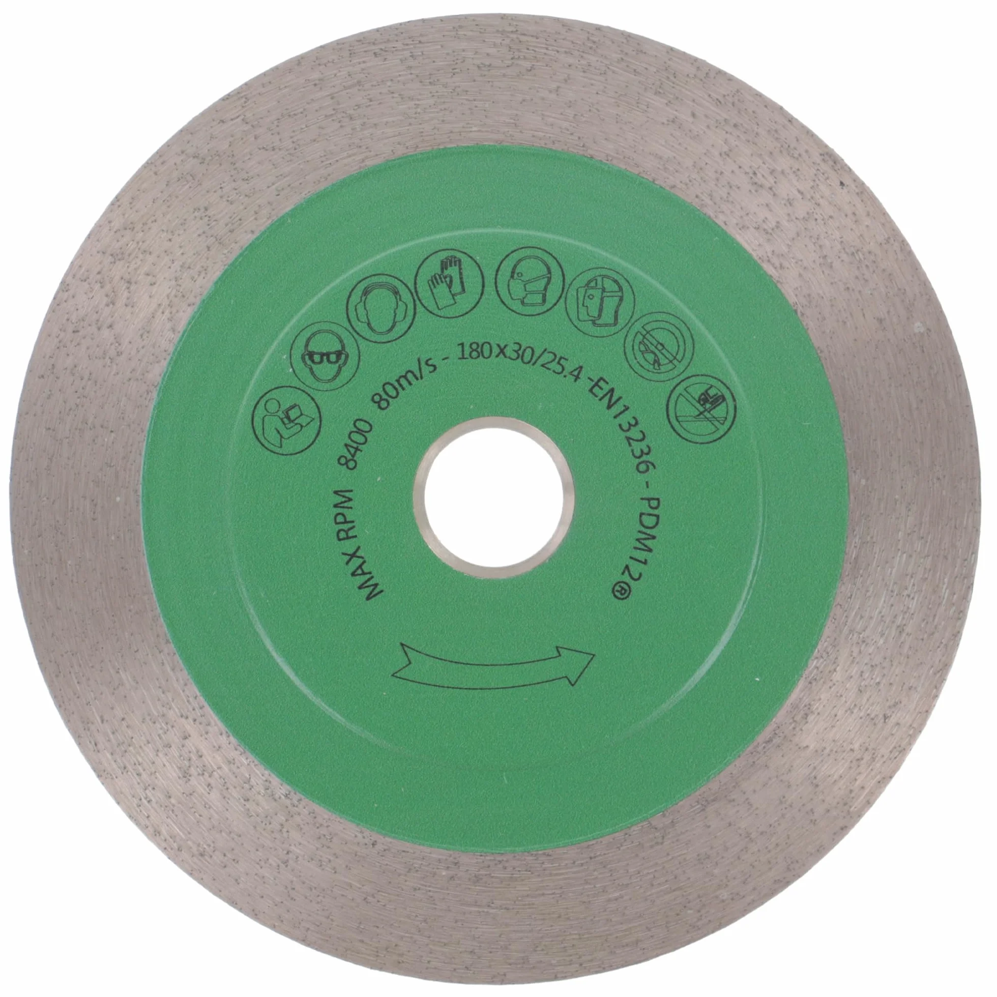 PRODIAMANT PRO-Complete Diamentowa tarcza do płytek, 180 mm x 30 mm, z pierścieniem redukcyjnym do 25,4 mm, do płytek, gresu porcelanowego, ceramiki, kamienia naturalnego – segment kanapkowy 25 mm