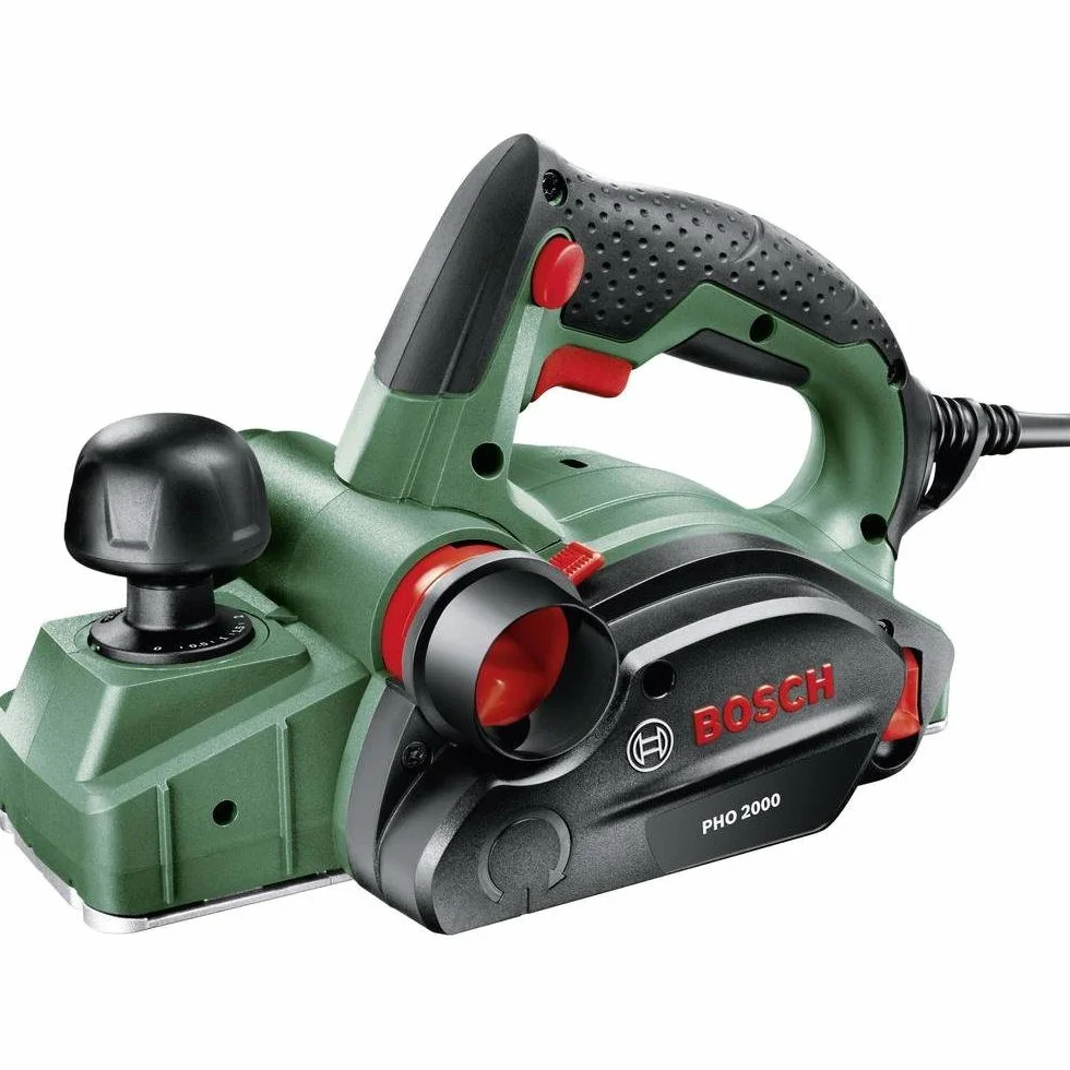 Bosch 06032A4100 Strug Ręczny, 680 W, Szerokość Strugania 82 mm, Głębokość Zacinania 0 – 2,0 mm, Głębokość Wpustu 0 – 8 mm