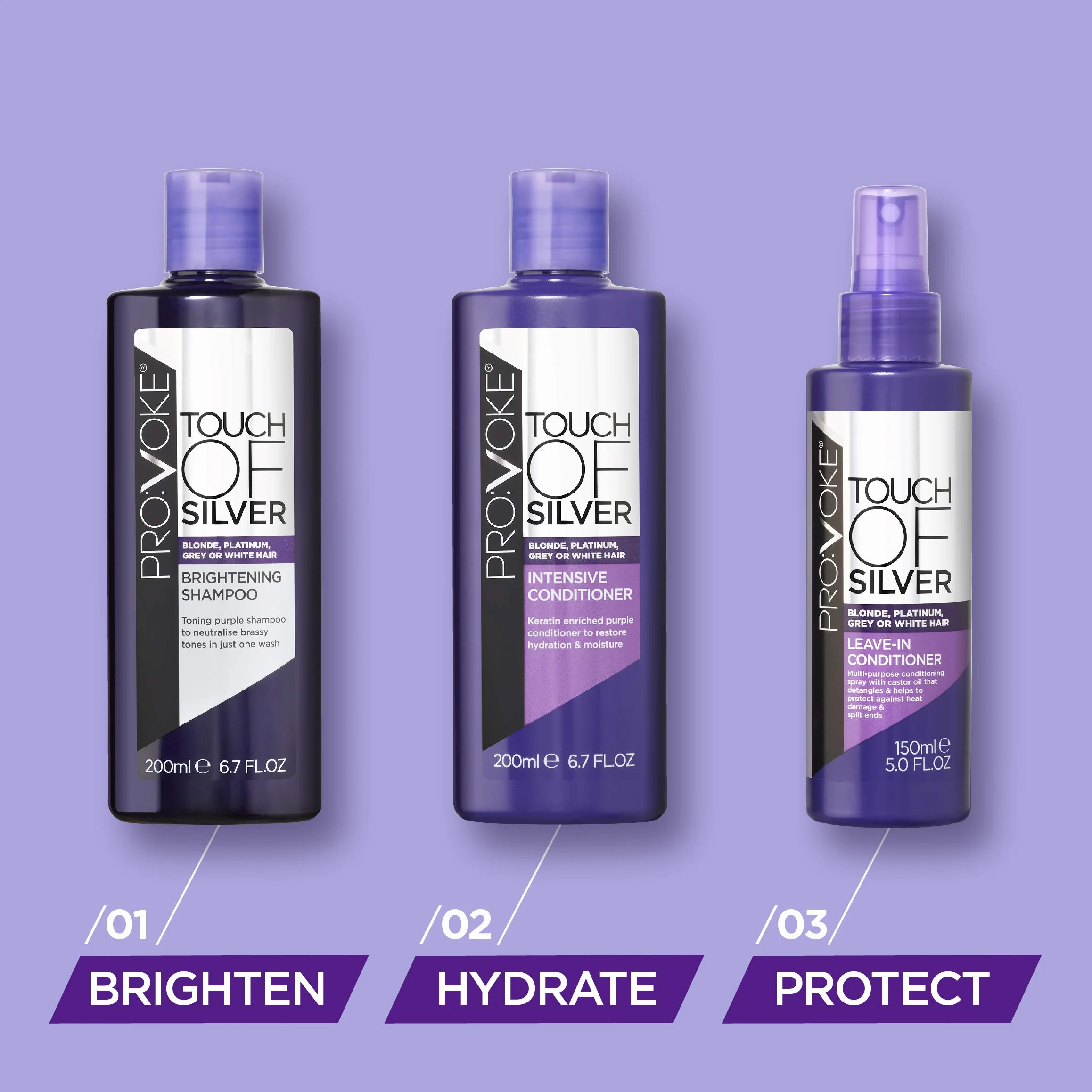 PRO:VOKE Touch of Silver Purple Szampon i odżywka 400 ml