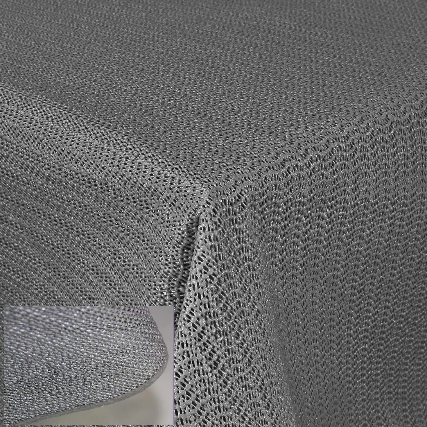 Obrus ogrodowy zmywalny 130 x 220 cm szary odporny na warunki atmosferyczne na taras