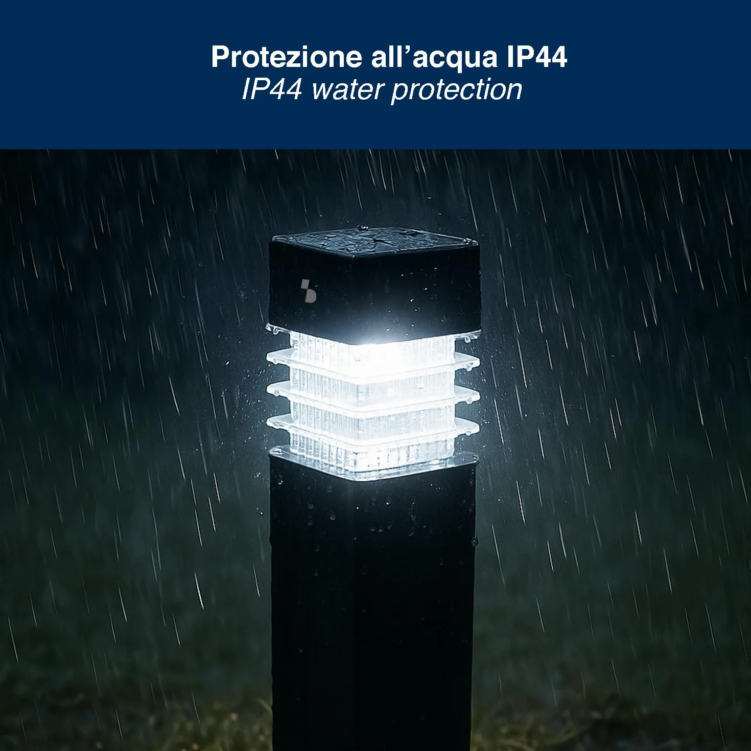 BEPER P207ILO030 Zestaw 3 solarnych lamp schodowych, zewnętrzne lampy solarne LED z kolcami, automatyczne włączanie, oświetlenie ścieżek i rabat kwiatowych, IP44