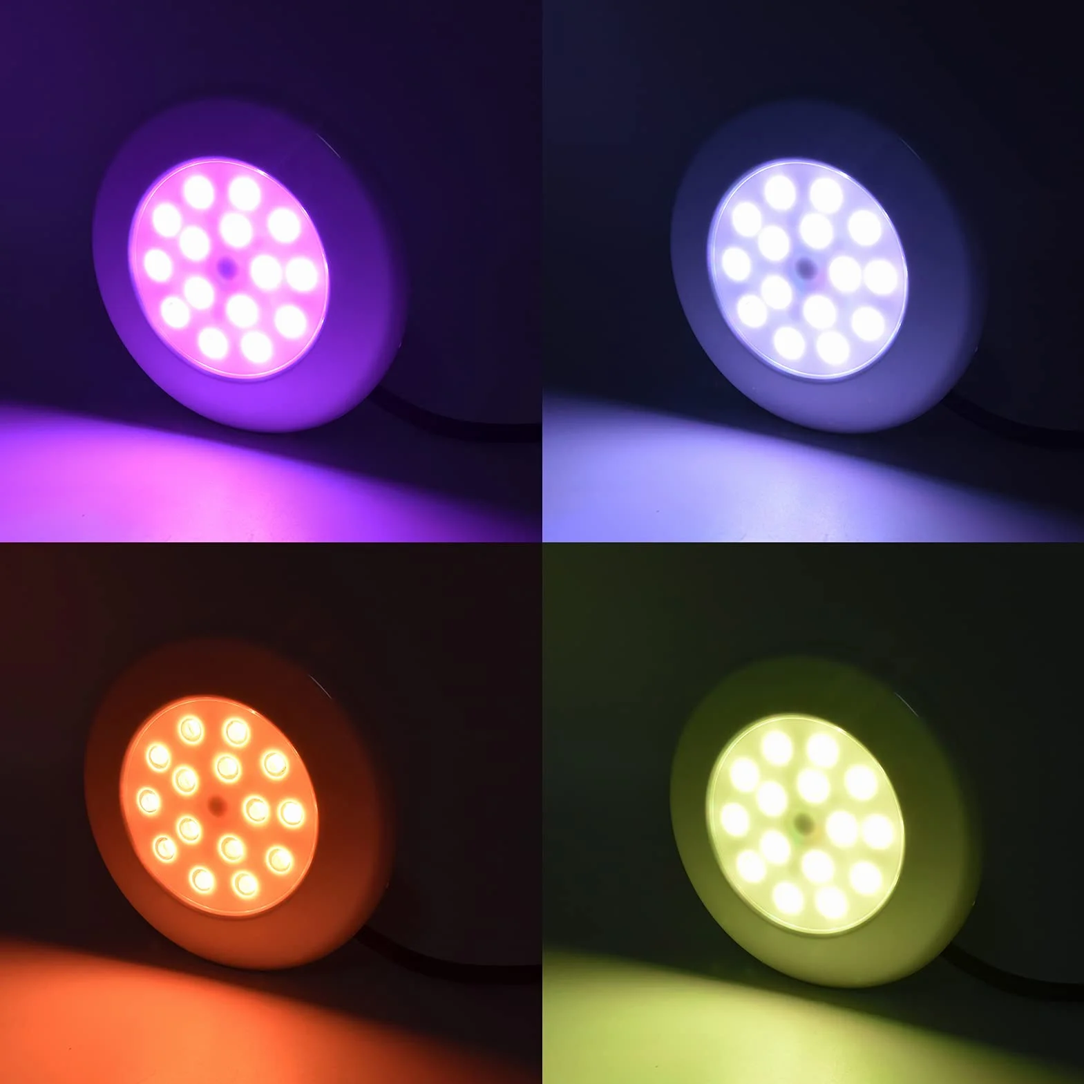 Oświetlenie Podwodne LED 7W, RGB Pełny Kolor, IP68 Wodoodporny, do Basenu, Fontanny, Stawu, Regulowane Kolorowe Światło