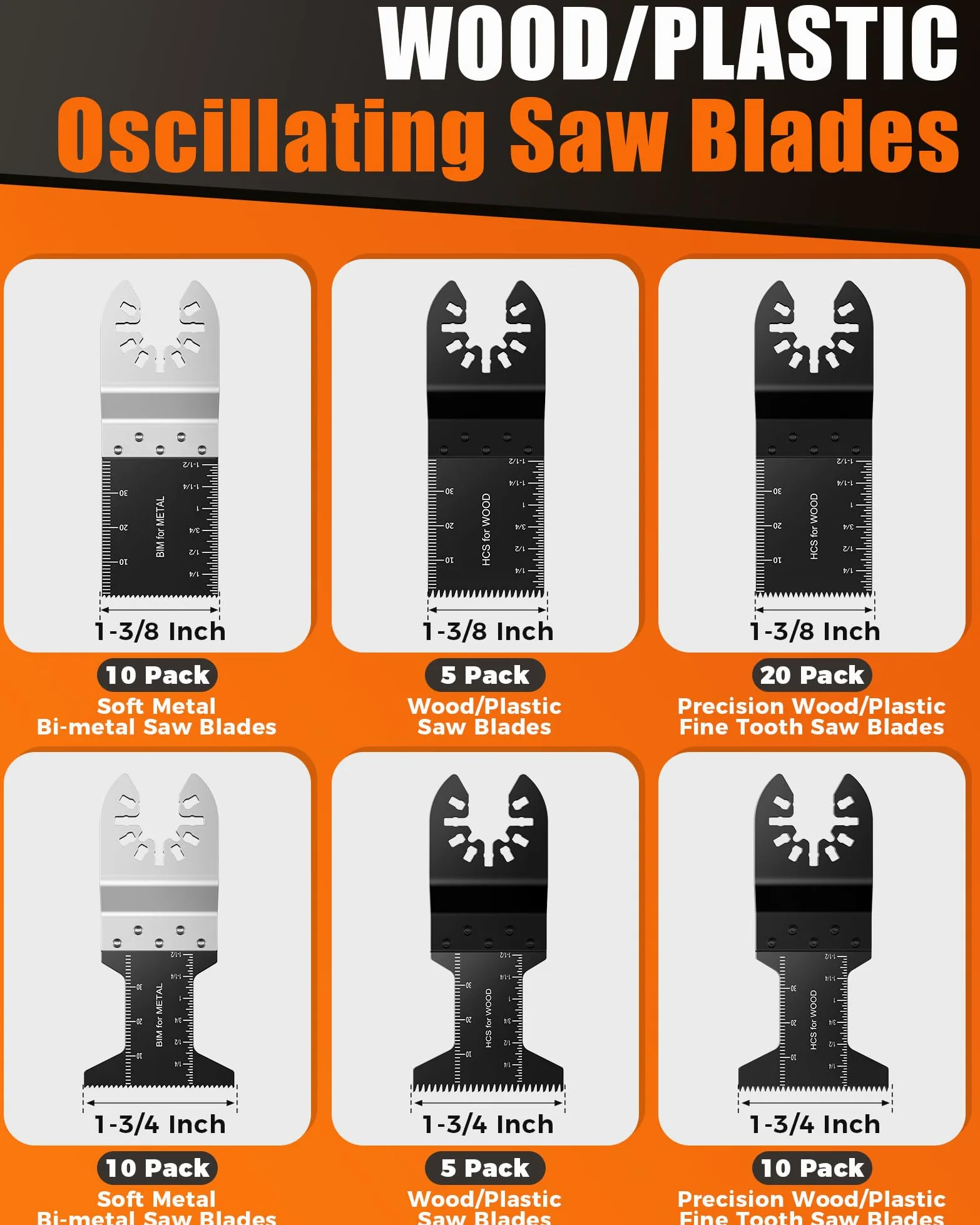 Ostrza do narzędzi oscylacyjnych, uniwersalne, metalowe, drewniane, plastikowe, wielofunkcyjne brzeszczoty do szybkiego zwalniania, kompatybilne z Fein Multimaster, Milwaukee, Makita, Bosch,