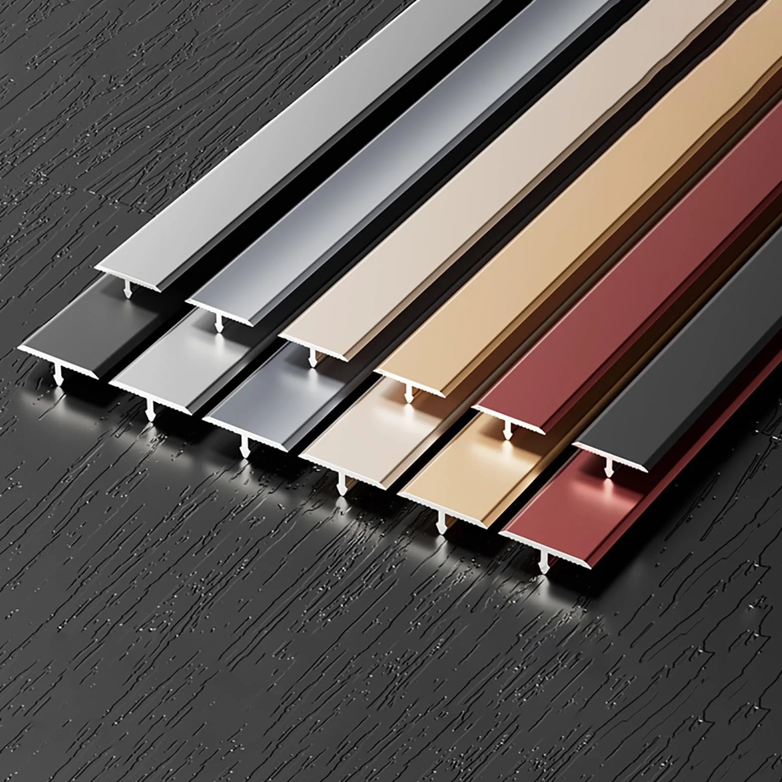 Wykończenie płytek, 90 cm * 3 szt. aluminiowe listwy do formowania T do progów, listwa wykładzinowa podłogowa, listwa przejściowa do podłogi, łatwa w instalacji, używana do łączenia szczelin