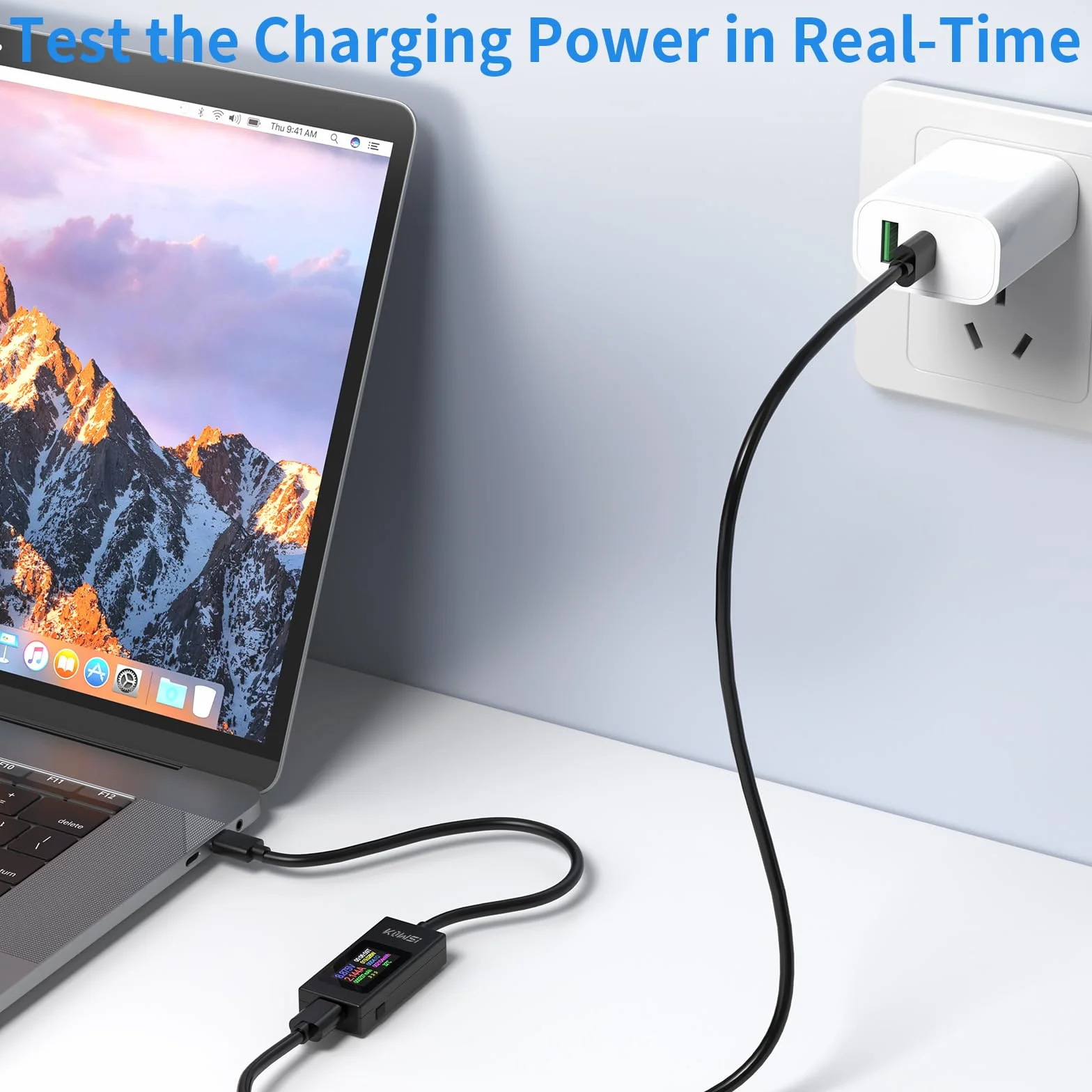 USB C Tester Miernik Mocy 4-30V 0-6.5A, Miernik Napięcia i Prądu Typ-C Multimetr, Pojemność USB, Czas Pracy Amperomierz Woltomierz Detektor ładowarki Banku Mocy