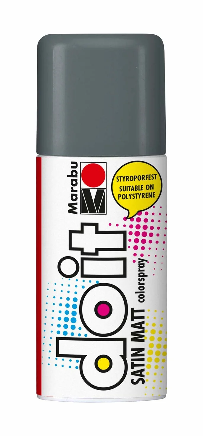 Marabu do-it satynowa matowa farba w sprayu, 179 grafit, 150 ml, odporna na warunki atmosferyczne, odporna na działanie światła i szybkoschnąca