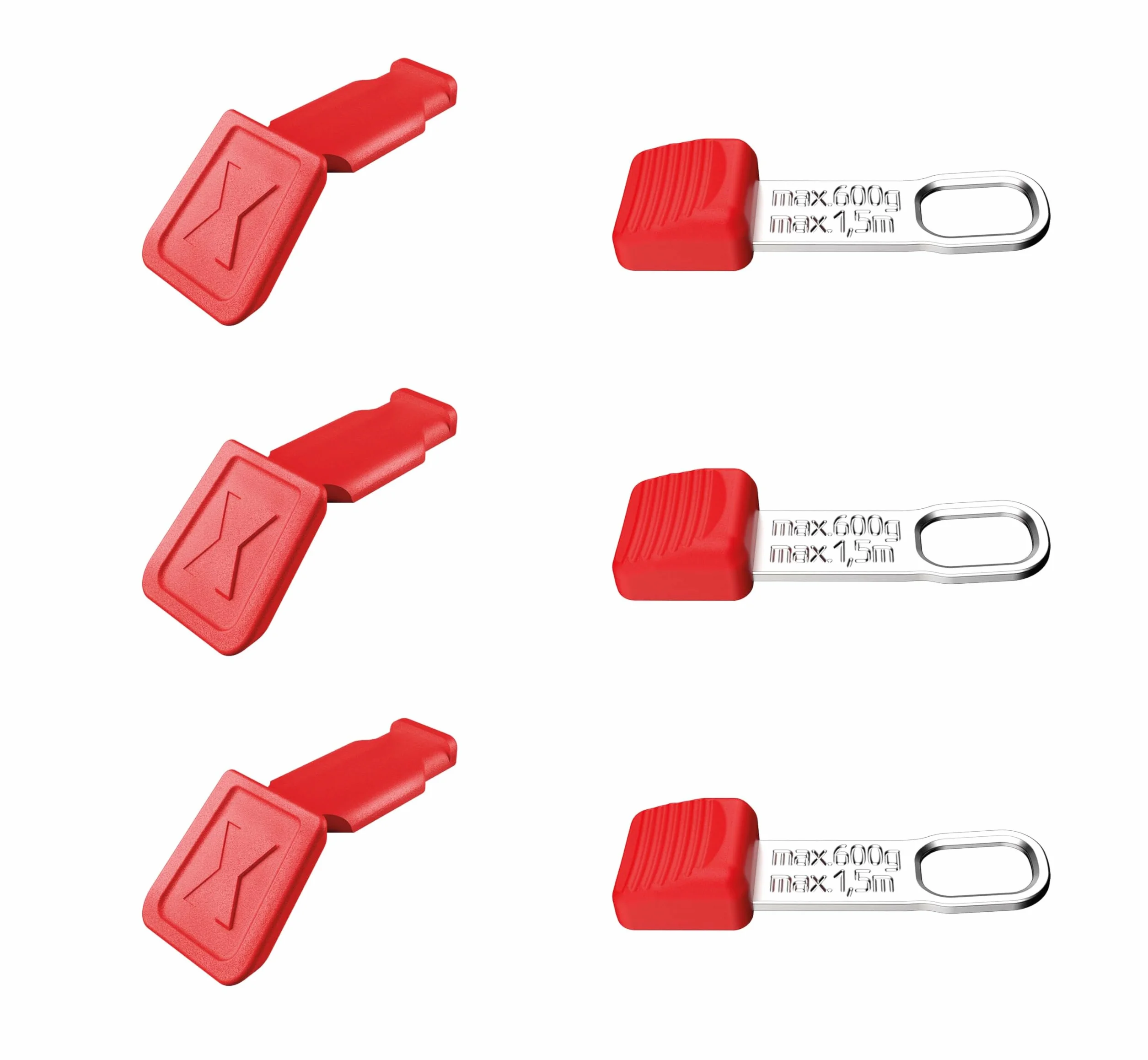 KNIPEX Klipsy TetheredTool + klipsy ColorCode czerwone, po 3 sztuki, 00 63 06 TCR