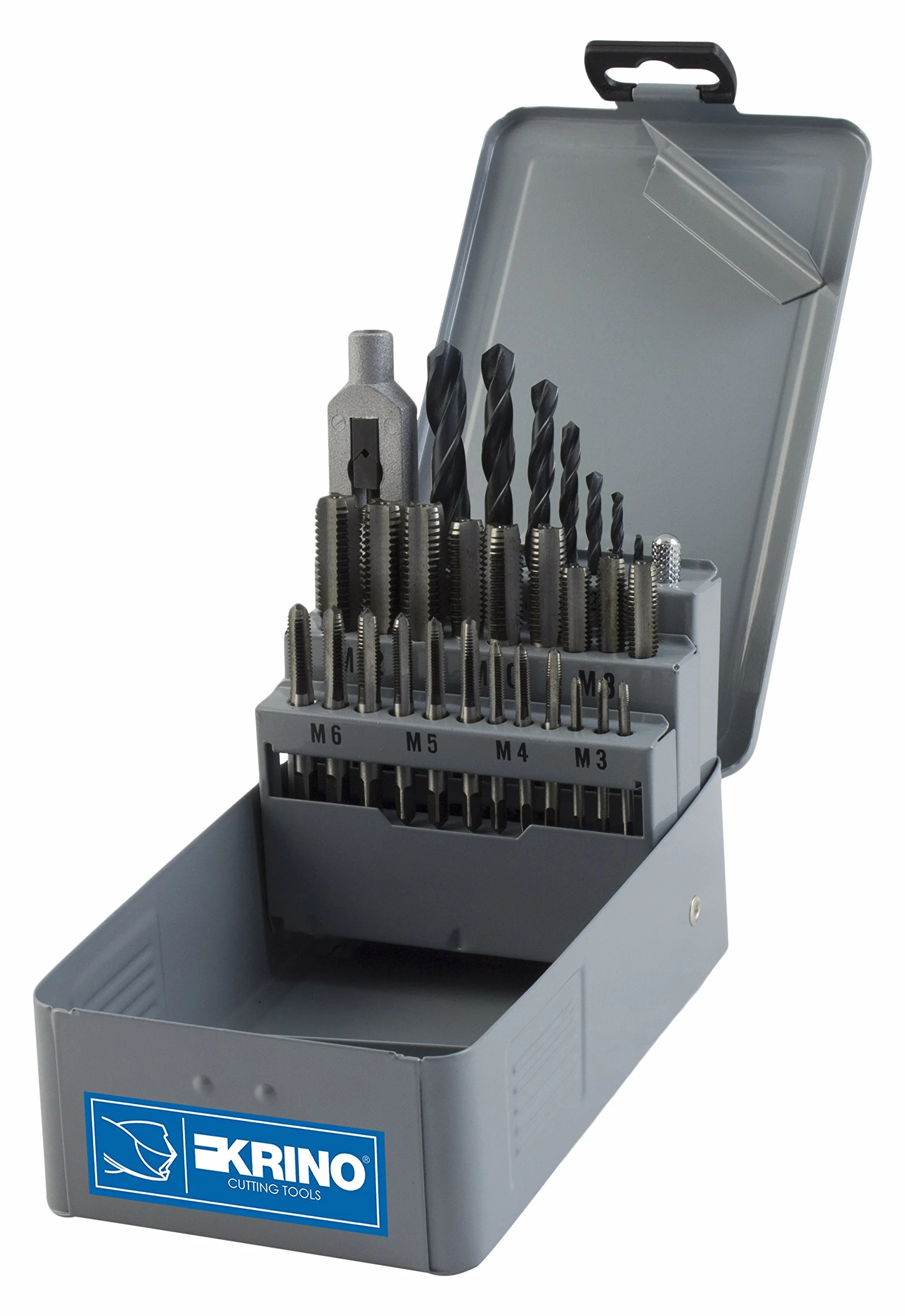 Krino 17005402 gwintownik i narzynka M 3 12, zestaw 29 sztuk, stal