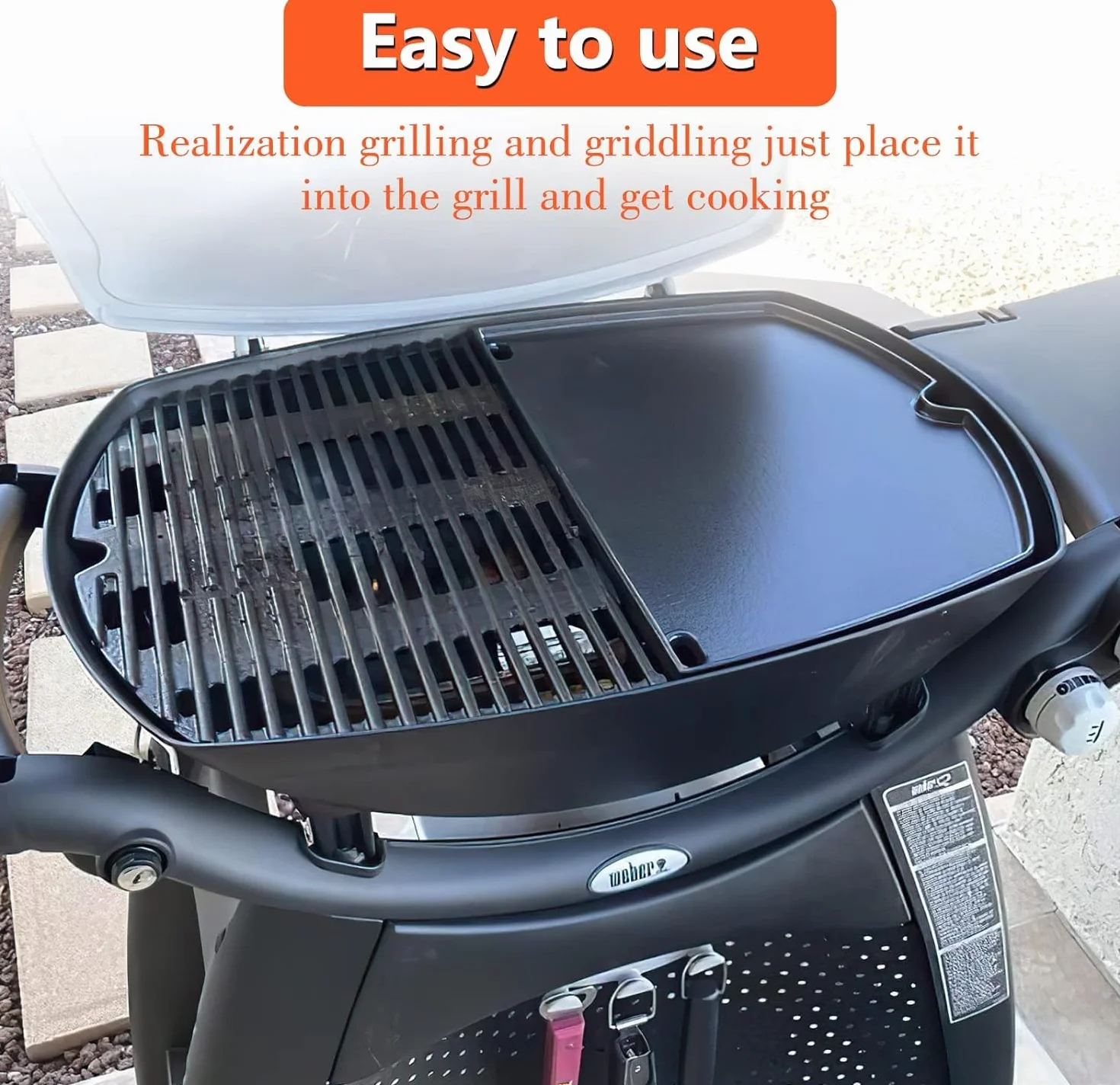 Weber Q300 Q320 Q3000 Q3200 żeliwna płyta grillowa GFTIME 6506