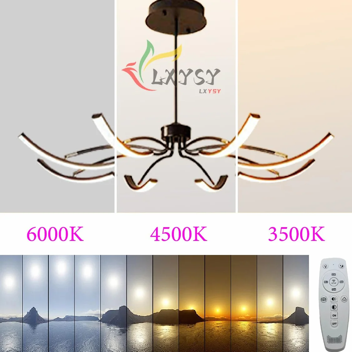 Nowoczesny żyrandol LED Lampa sufitowa LED, regulowana, do salonu, z pilotem, złoty/czarny żyrandol do jadalni, sypialni, jasnego salonu (czarny, 4+4 głowice)