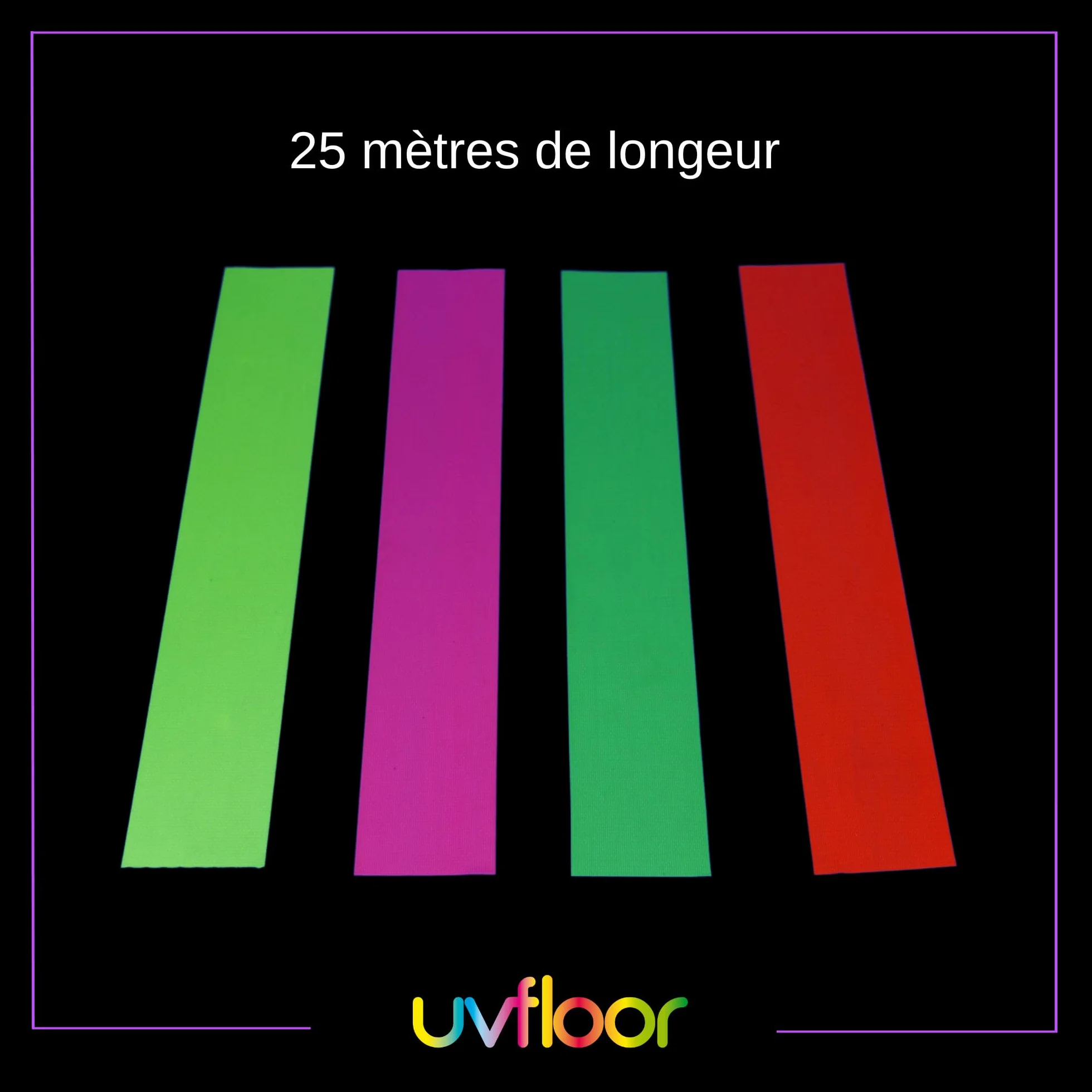 UV FLOOR - Fluo Żółty Gaffer 19mm X 25M - Gaffer Premium Quality - Akcesoria fluorescencyjne - Impreza - Dekoracyjna taśma klejąca -