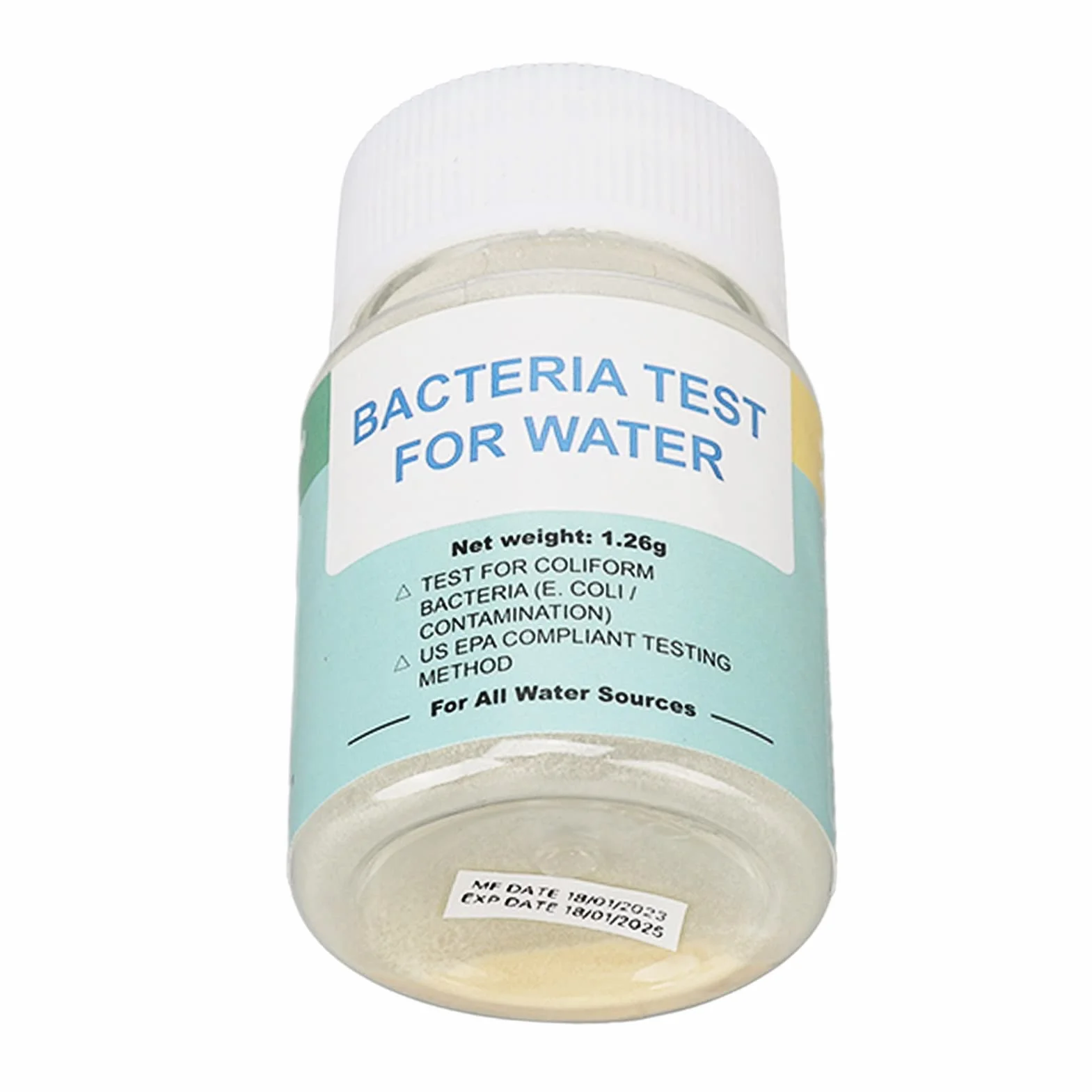 Zestaw do testowania wody pitnej, proszek testowy do bakterii Coliform dla wody z kranu, basenu, akwarium
