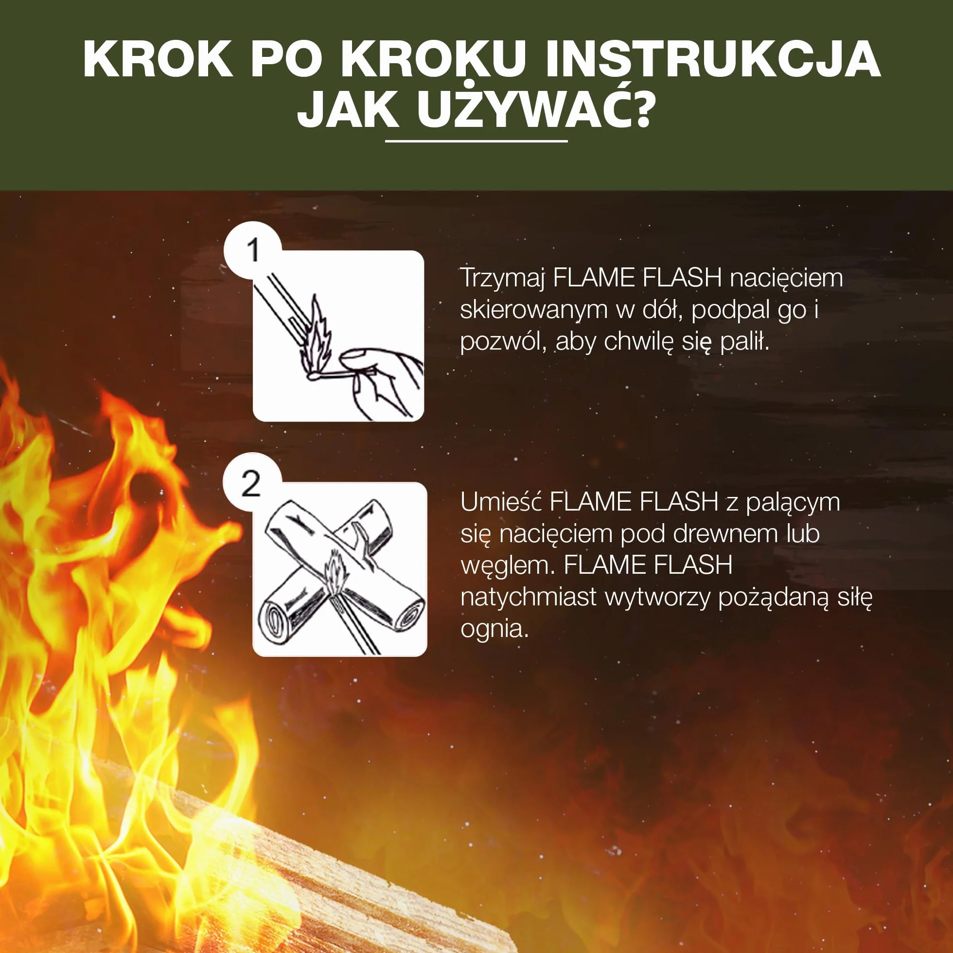 SWISSINNO Naturalne podpałki Flame Flash Ekologiczne rozpałki do kominków 500 g