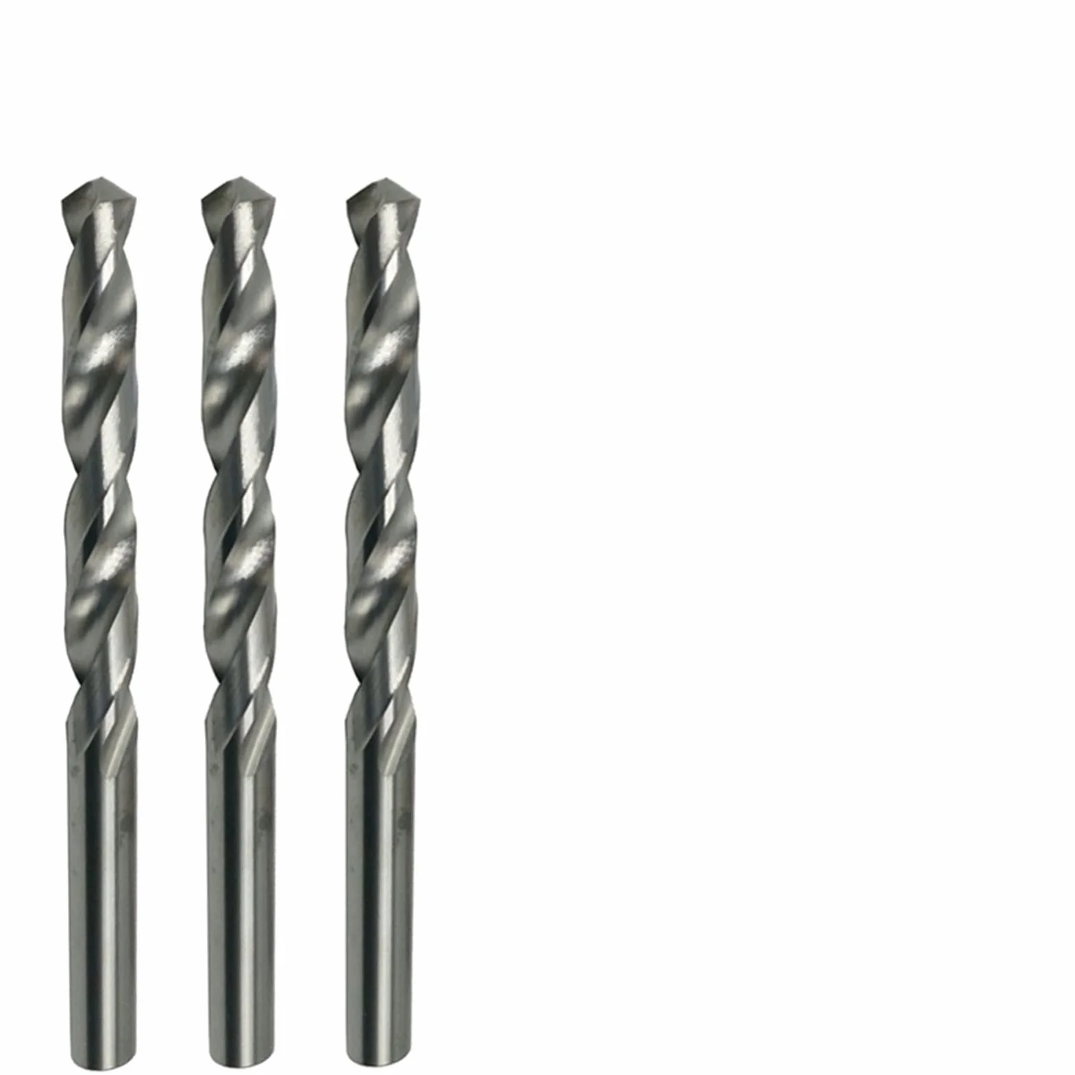 3 szt. 2mm-9mmx80mm zestaw wierteł z pełnego węglika spiekanego, jasny okrągły trzpień, wiertło kręte spiralne do metalu (średnica otworu: 3mm 3 szt.) (9mm 3 szt.)