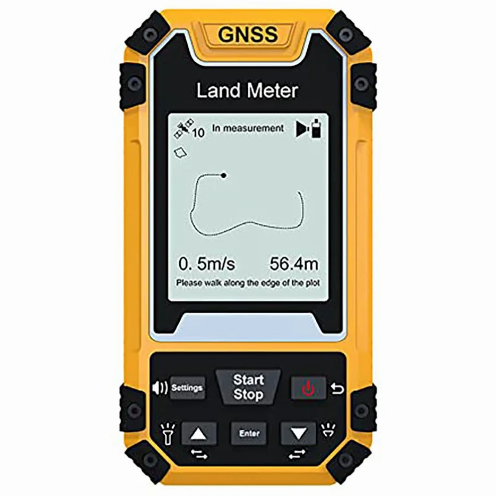 Miernik terenu GPS, przenośny globalny system pozycjonowania GPS, narzędzie do pomiaru terenu z ekranem o przekątnej 2,4 cala, ręczny sprzęt do pomiarów GPS, dwa tryby pomiaru odległości i powierzchni