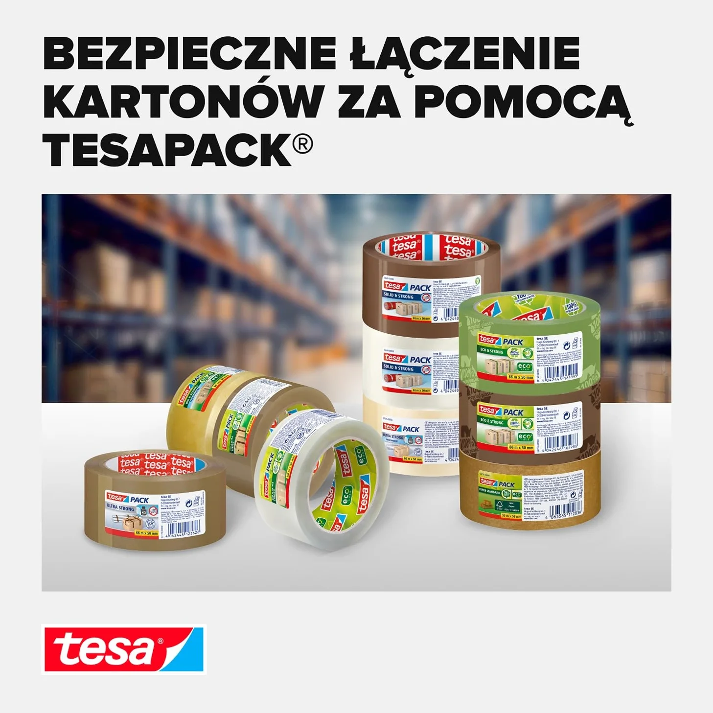 Tesa 4713 Taśma do Pakowania, Brązowy, 50 m x 50 mm