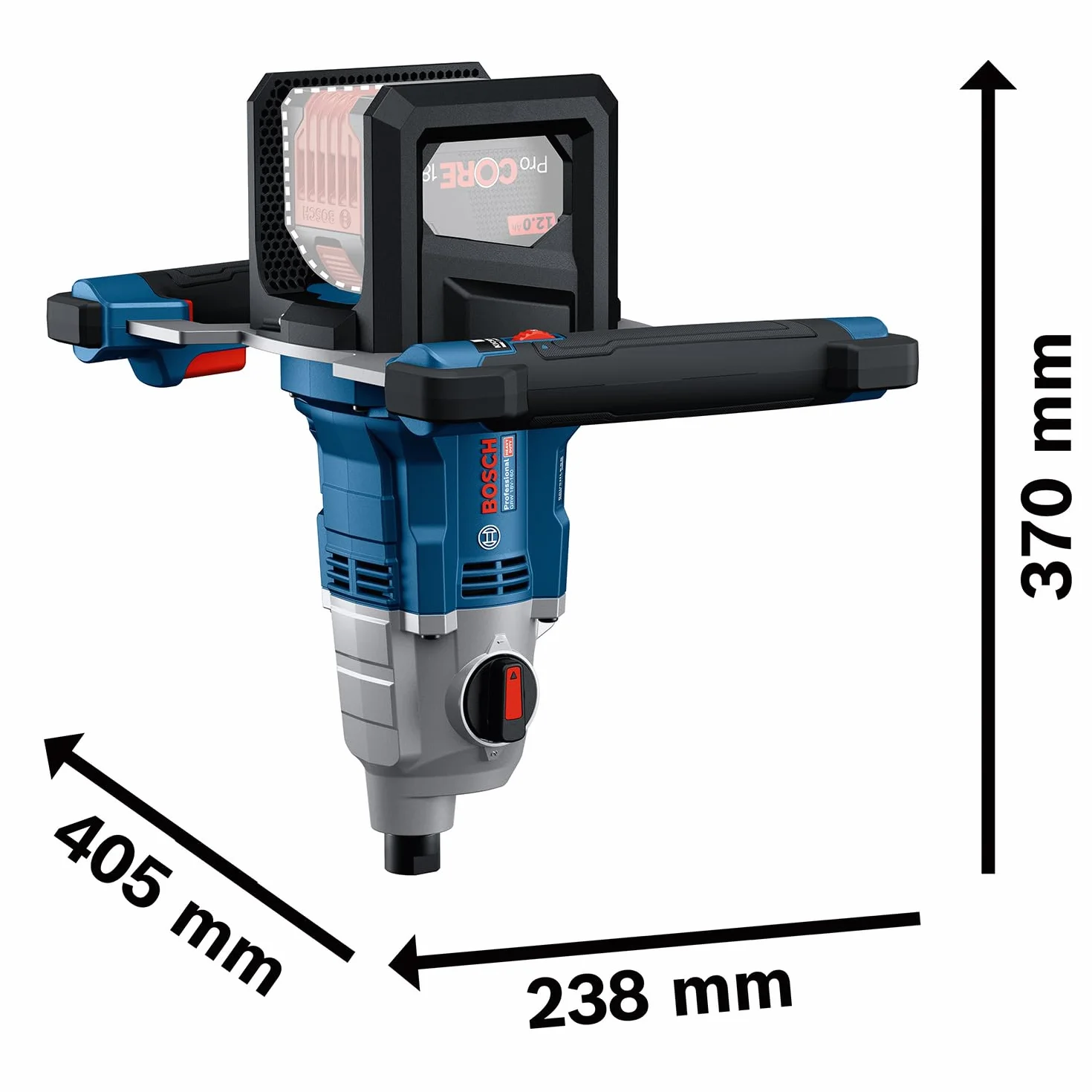 Bosch Professional 18 V firmy Bosch: mieszalnik akumulatorowy GRW 18V-160 (1x przedłużka 7 cm (M14–M14), 2x klucze)