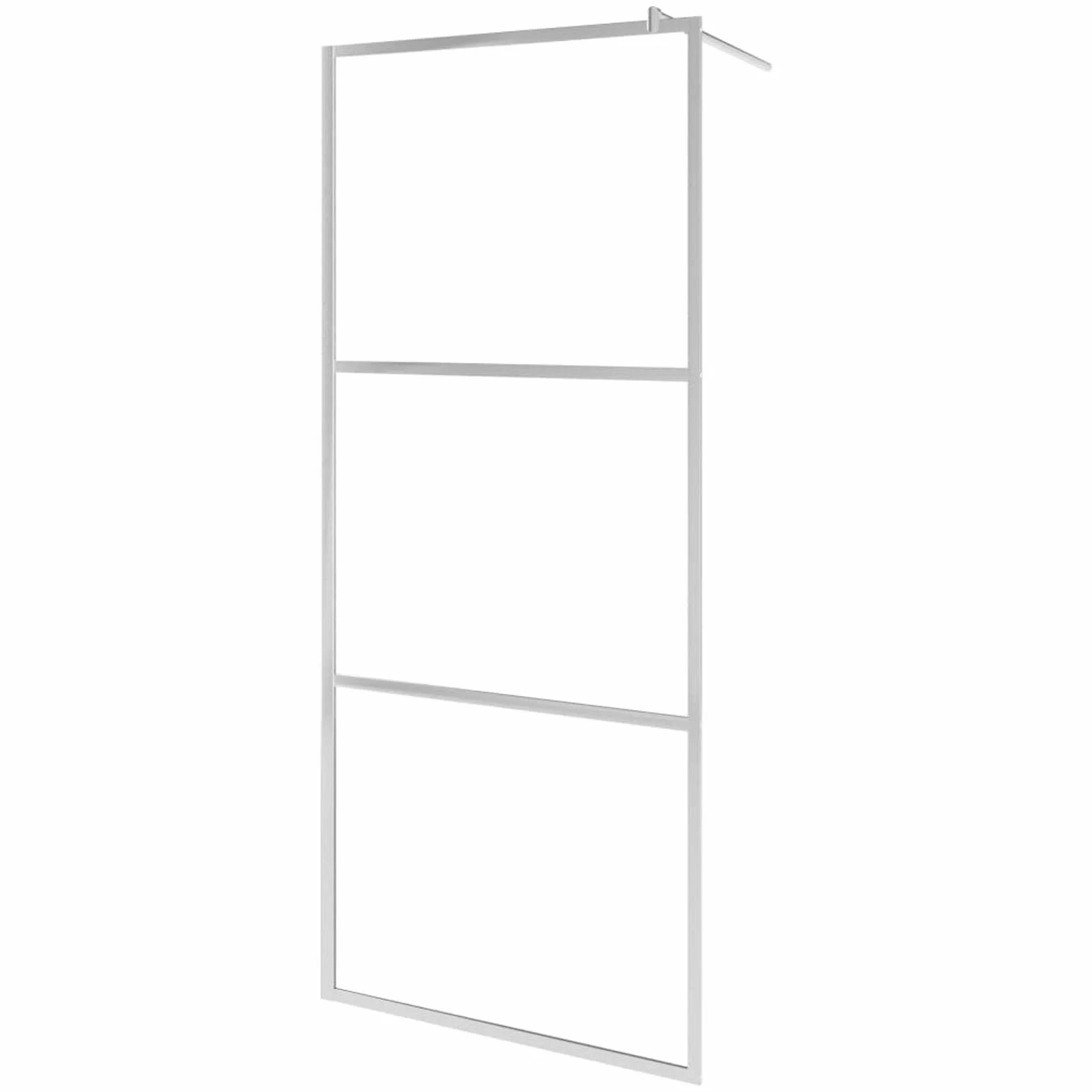 Ściana prysznicowa z półmatowym szkłem ESG 90 x 195 cm - nad wanną kabiną prysznicową w ramie drzwi hartowane bezpieczne przezroczyste szkło panel łazienka ekrany łazienkowe