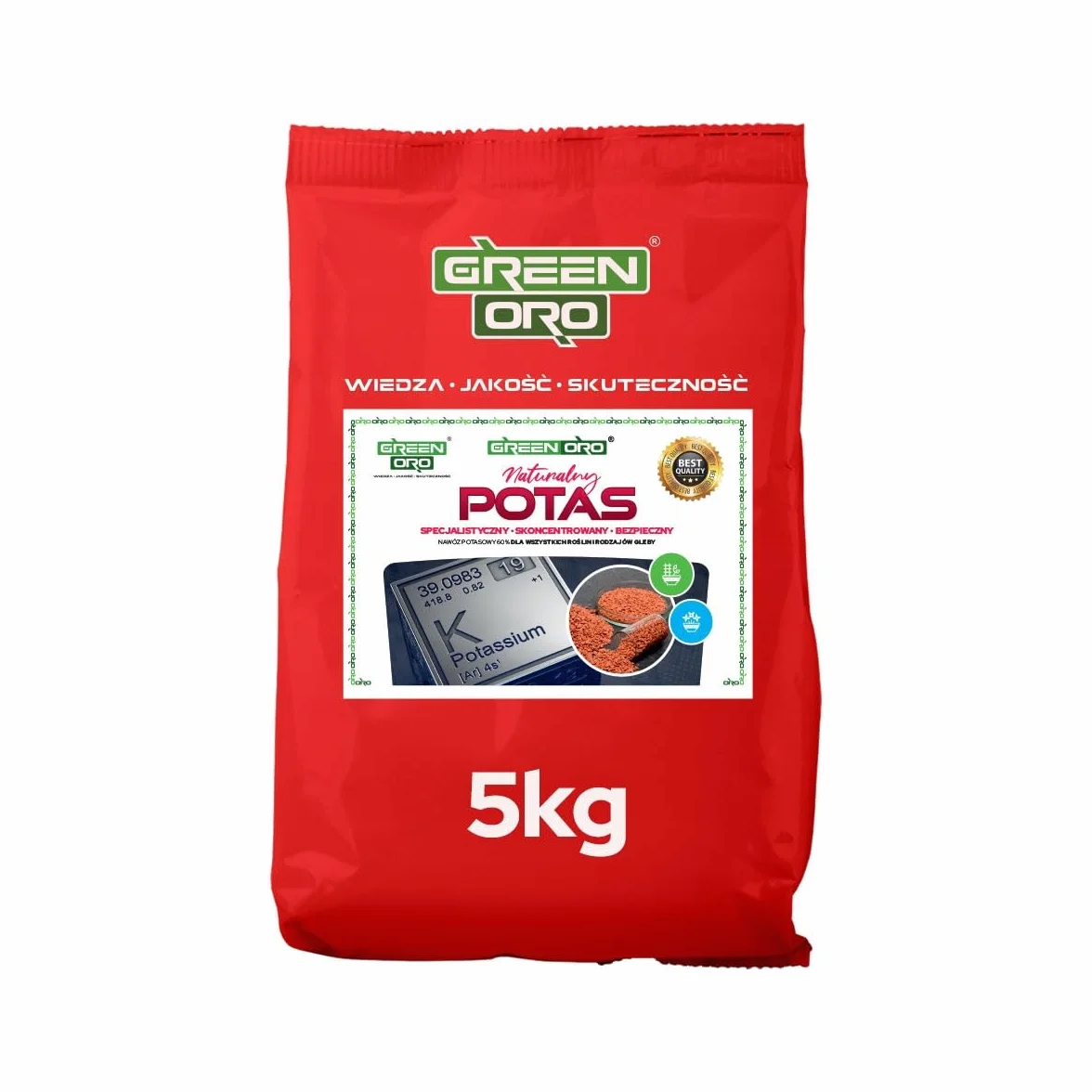 Nawóz potasowy POTASSIUM 60% 5KG do trawnika warzyw drzew owocowych
