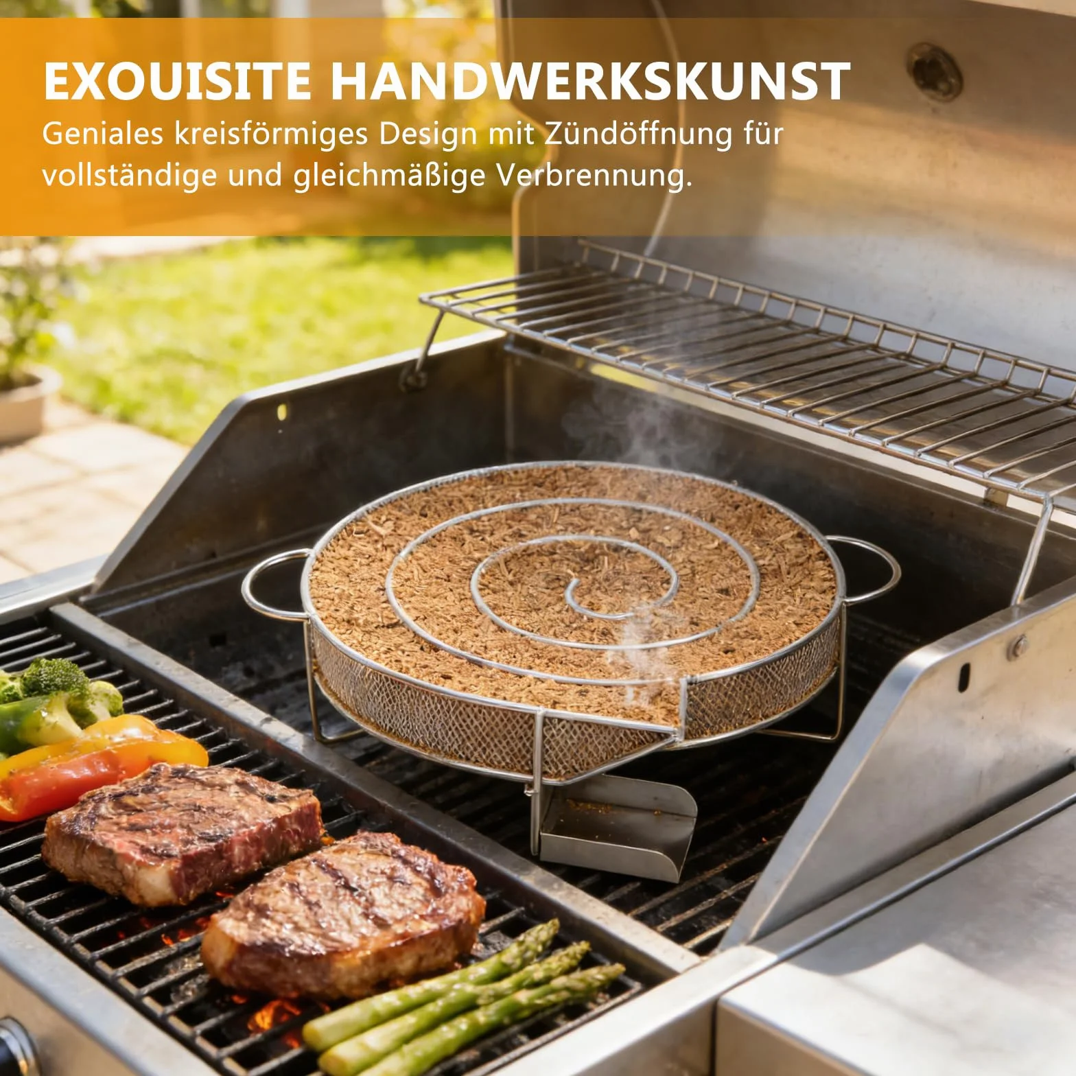 Generator dymu na zimno ze stali nierdzewnej do wędzarni BBQ z 2 haczykami i szczotką
