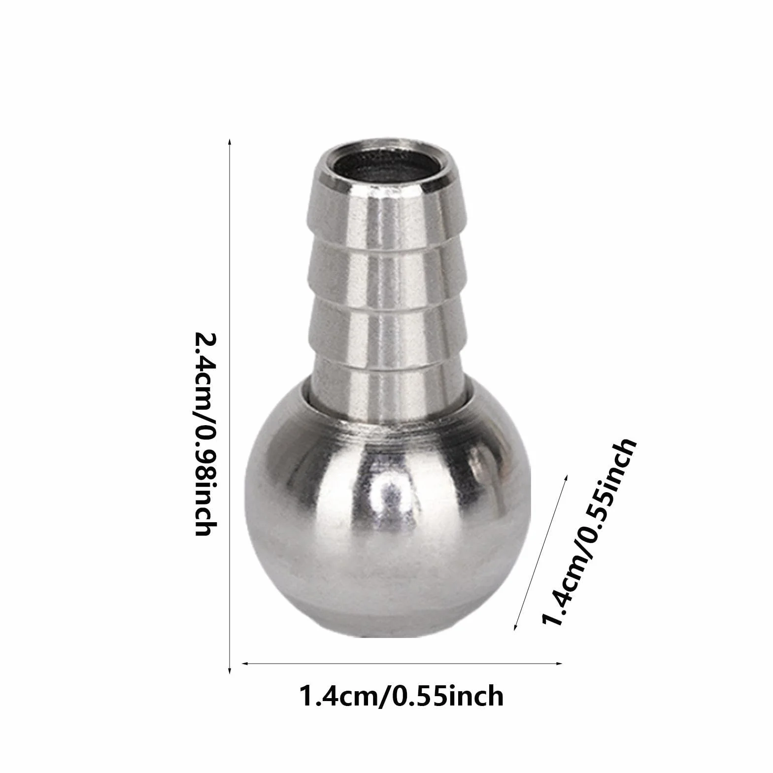 Stainless Steel Foam Cannon Straw 0.55x0.55x0.98 Inches Car Wash Accessory