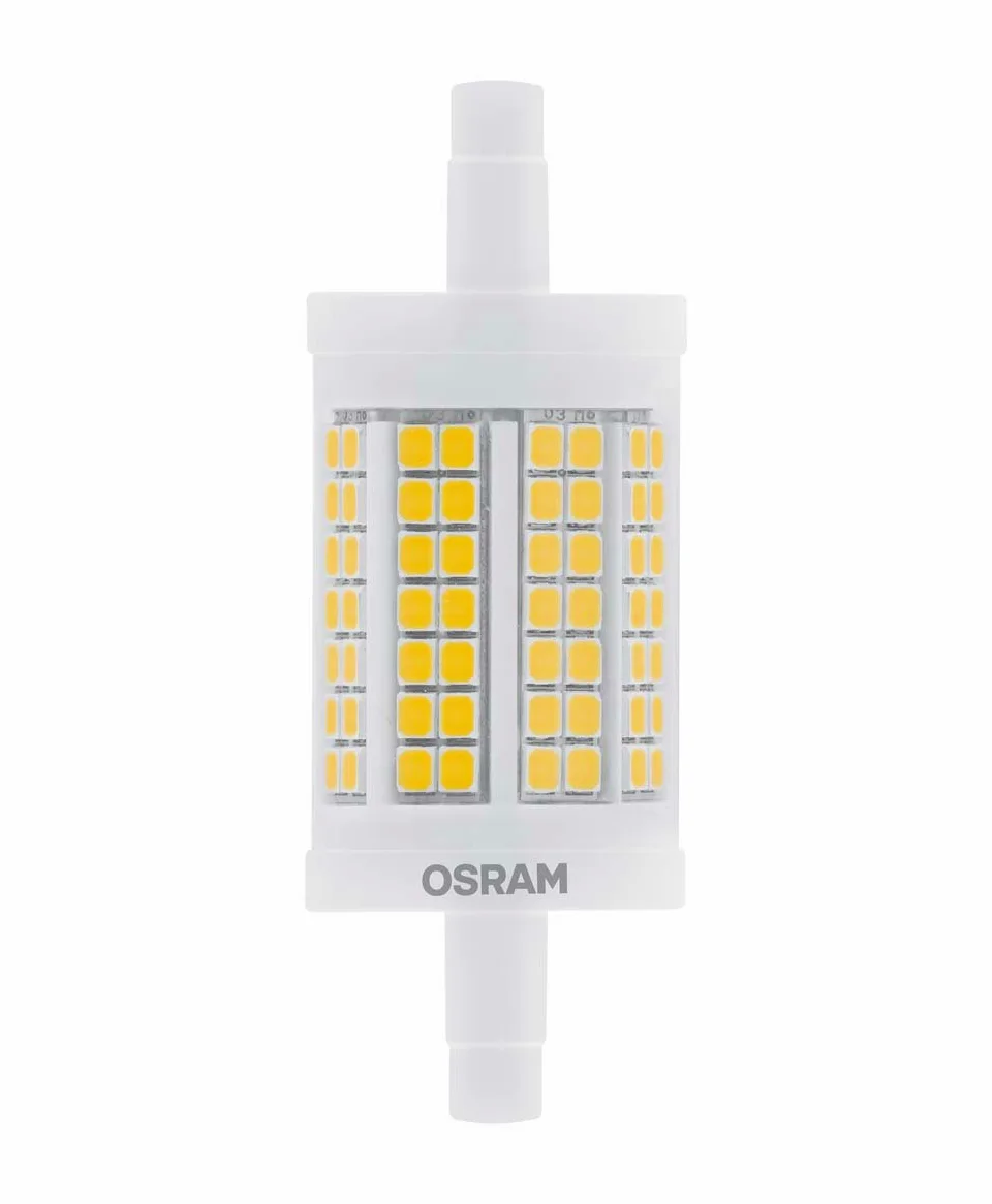 OSRAM LED SUPERSTAR LINE R7s DIM/Tuba LED: R7s, Ściemnianie, 11,50 W, przezroczysta, Ciepły biały, 2700 K | 9 sztuki