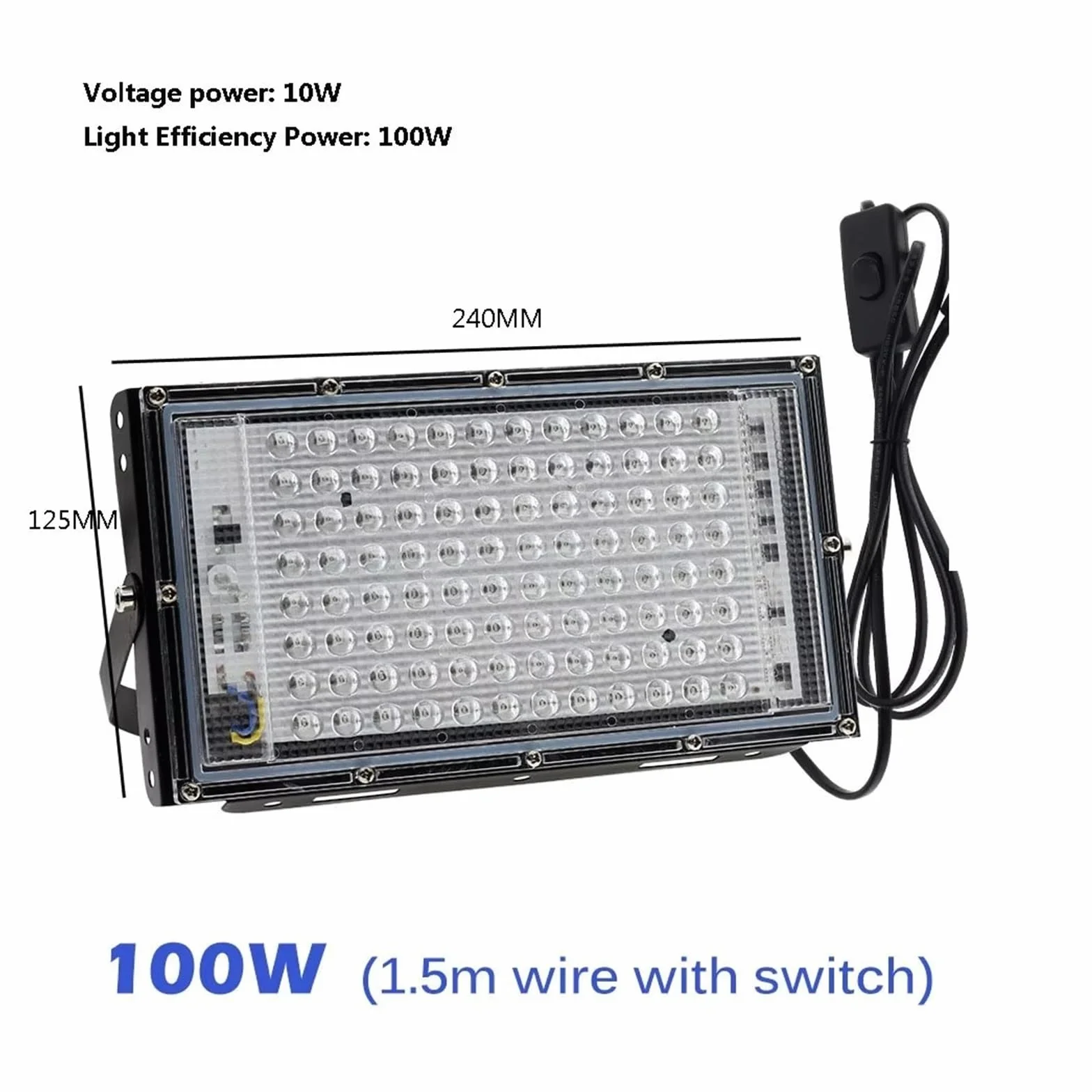 200W 300W LED Lampa utwardzająca ultrafioletowa 395nm 365nm 405nm UV Klej Drukowanie Natryskowe Malowanie Żywica Atrament Żywica DIY Utwardzanie Utwardzać żywicę światłoczułą(100W,395nm*365nm)