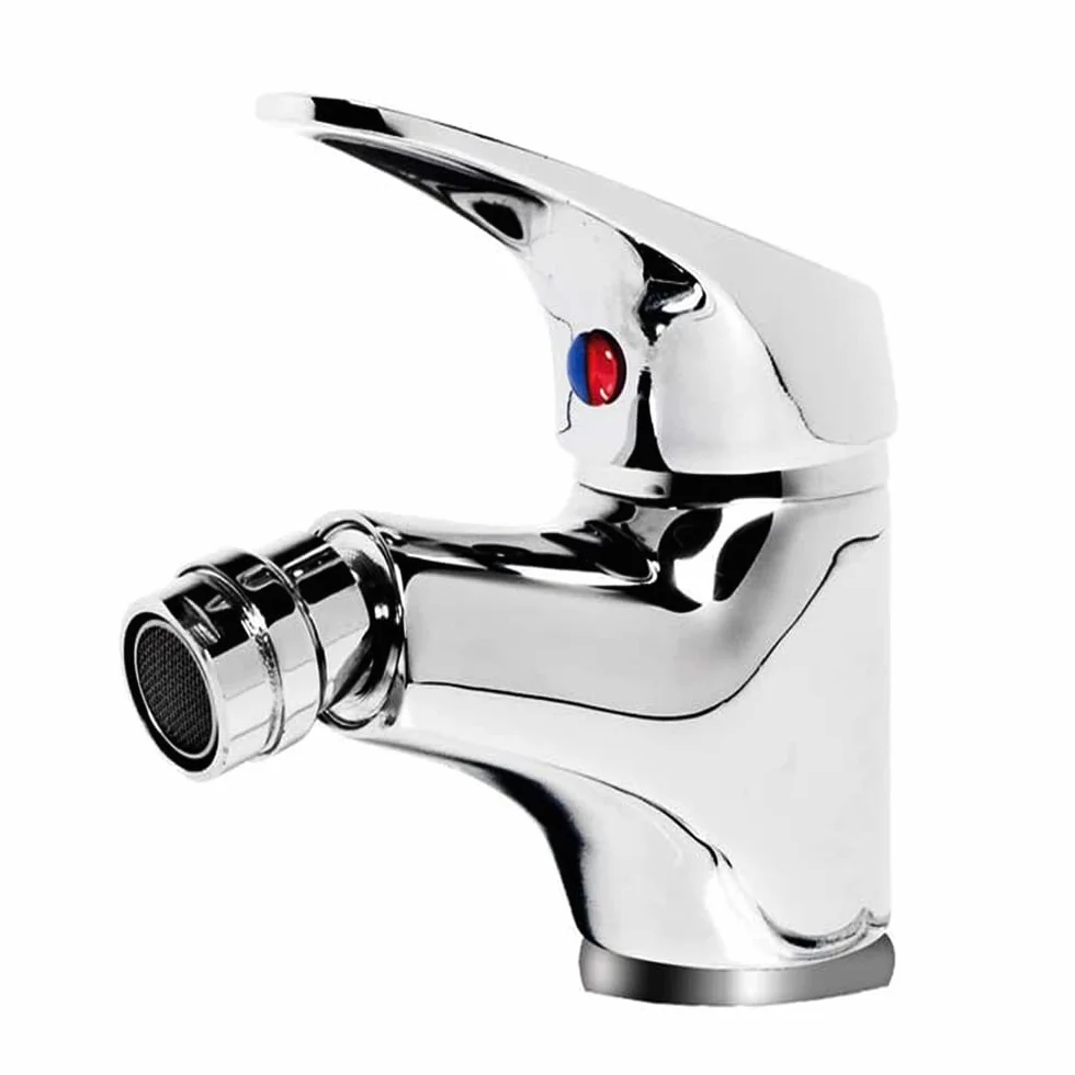 Zestaw 2 Baterie do Umywalki Łazienka i Umywalka Bidet, Para Miksery Mosiądz Chrome Jednorazowa Zestaw Bidet i Umywalka