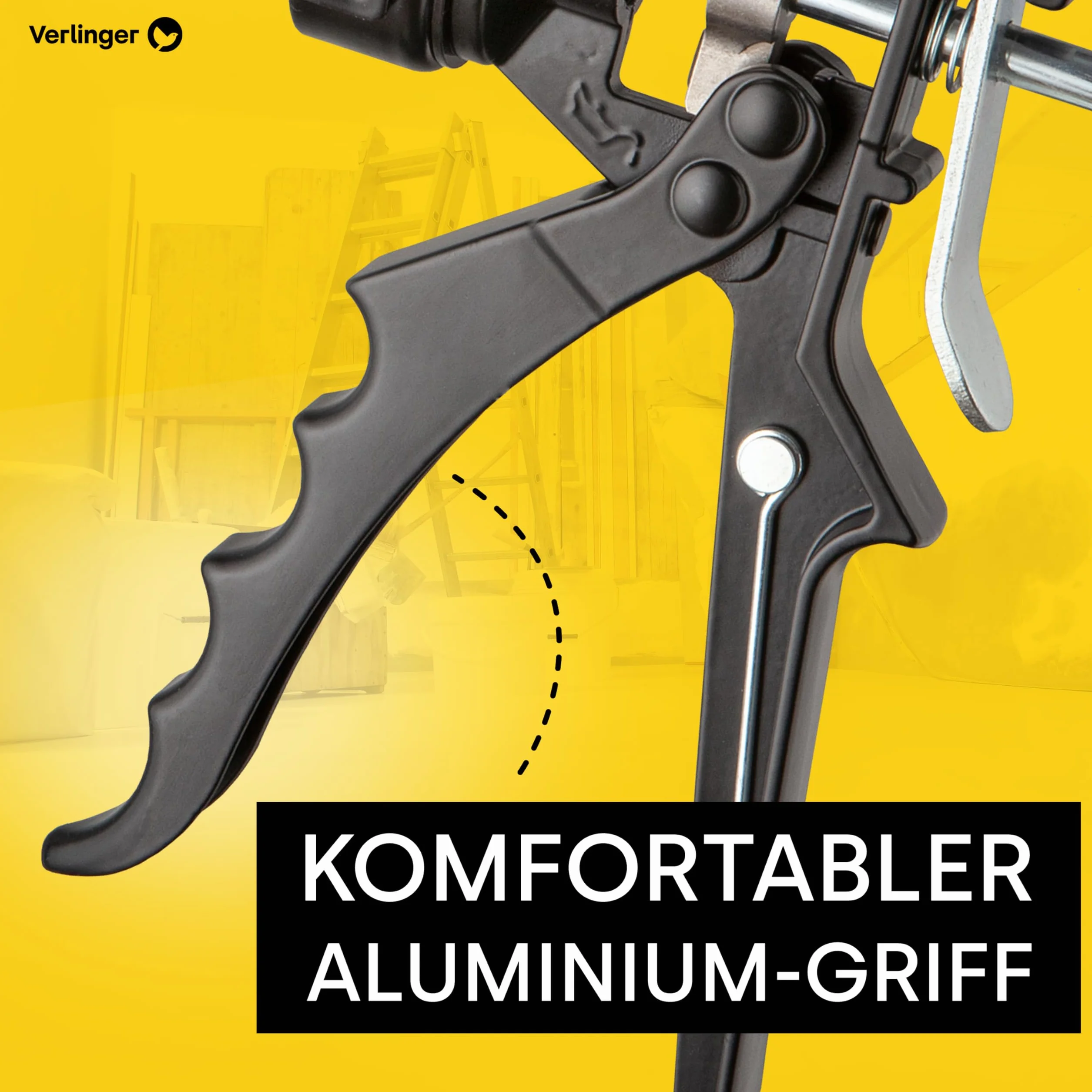 Wyciskacz Do Silikonu Wyciskacz Do Kartuszy Pistolet Do Silikonu Wyciskarka Do Silikonu Ręczna Do Akrylu I Kleju W Kartuszu Współczynnik Dźwigni 18:1 Aluminium Stal Czarny Premium