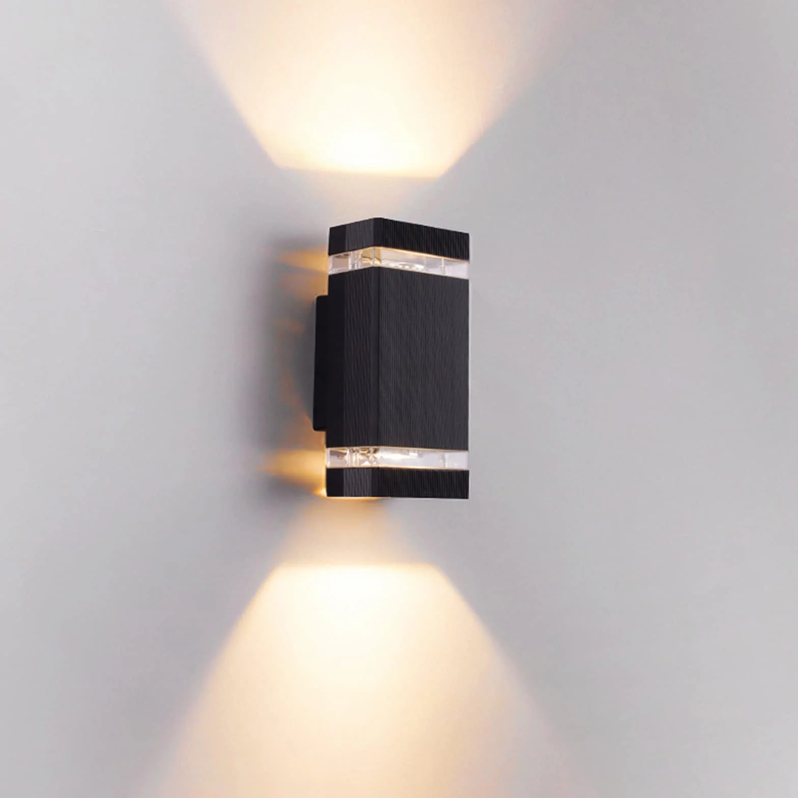 Up Down Wall Light Indoor Black, 10W Led Outdoor Wall Lamp Ip65 Wodoodporna, Aluminiowa Sypialnia Wall Spot Light Z Akrylowym Kloszem, Kinkiet Ścienny Ciepły Biały 3000K