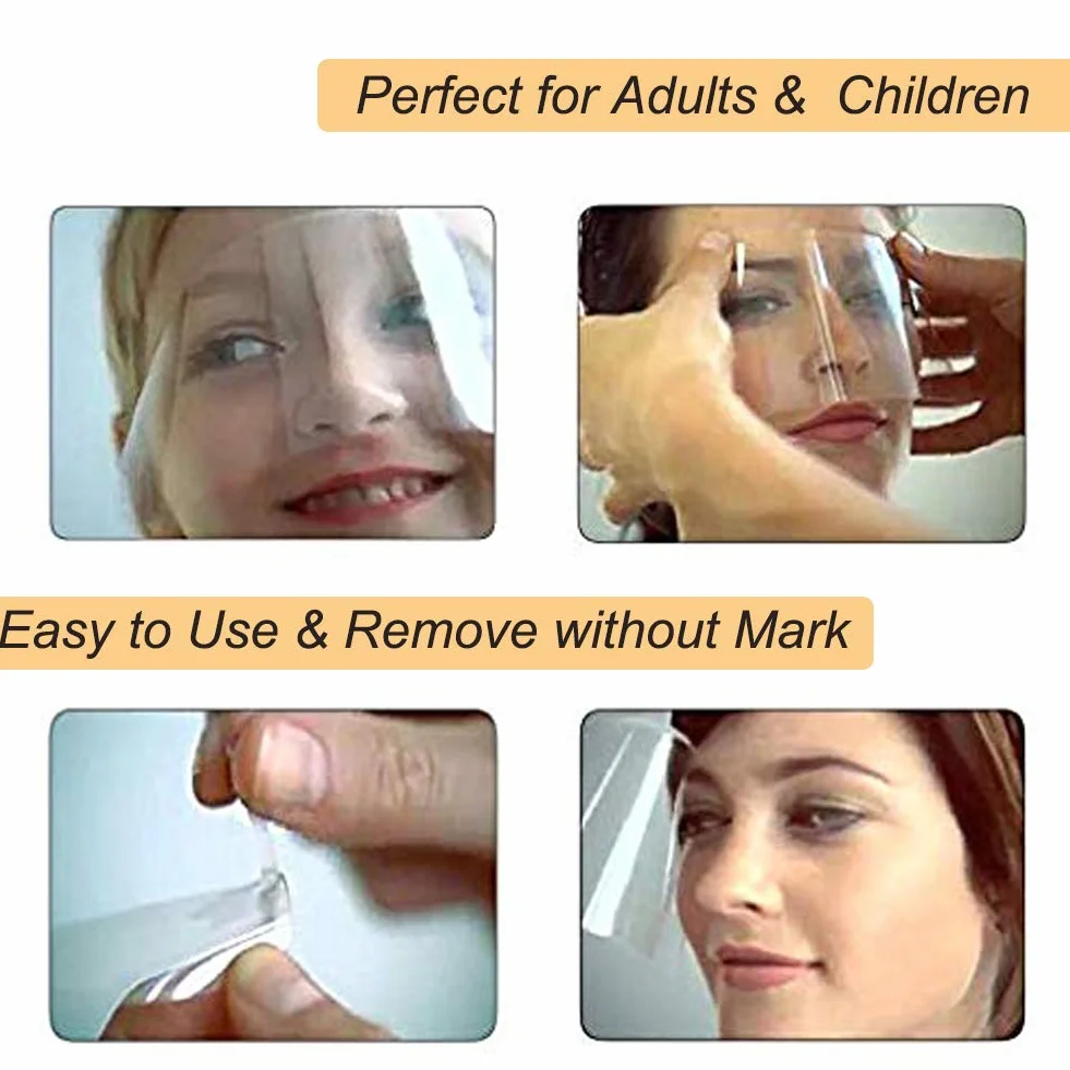 EBANKU Microblading Shower Face Shields Visors, Jednorazowe Osłony Twarzy Maski do Makijażu Osłona Oczu do Lakierów do Włosów i Przedłużania Rzęs Pielęgnacja po Operacji Powiek (100 szt.)