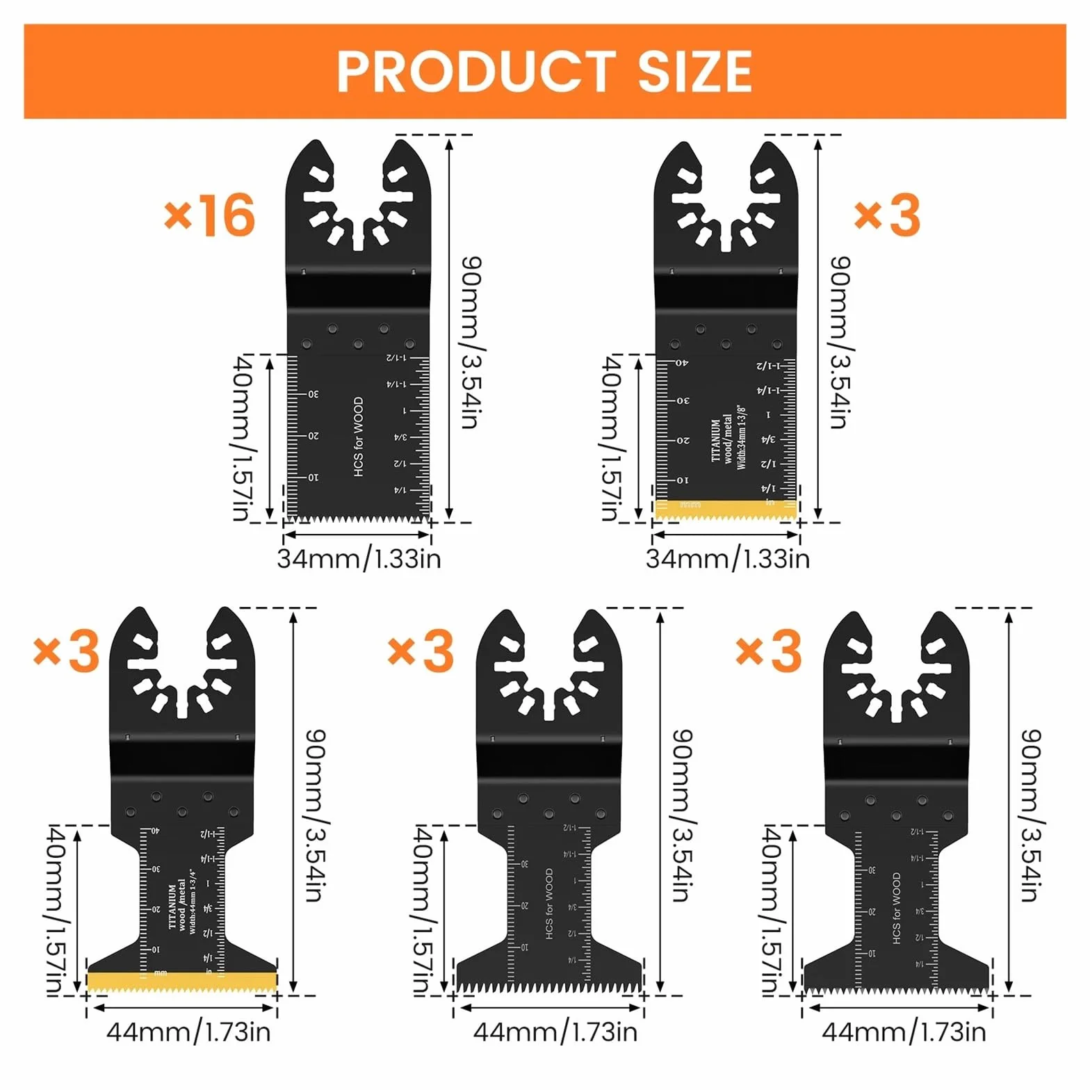 28/20 szt. Brzeszczoty do pił oscylacyjnych uniwersalne narzędzie wielofunkcyjne do drewna i metalu 28-44mm narzędzia tnące z mechanizmem szybkiego uwalniania(28pcs 34 44mm)