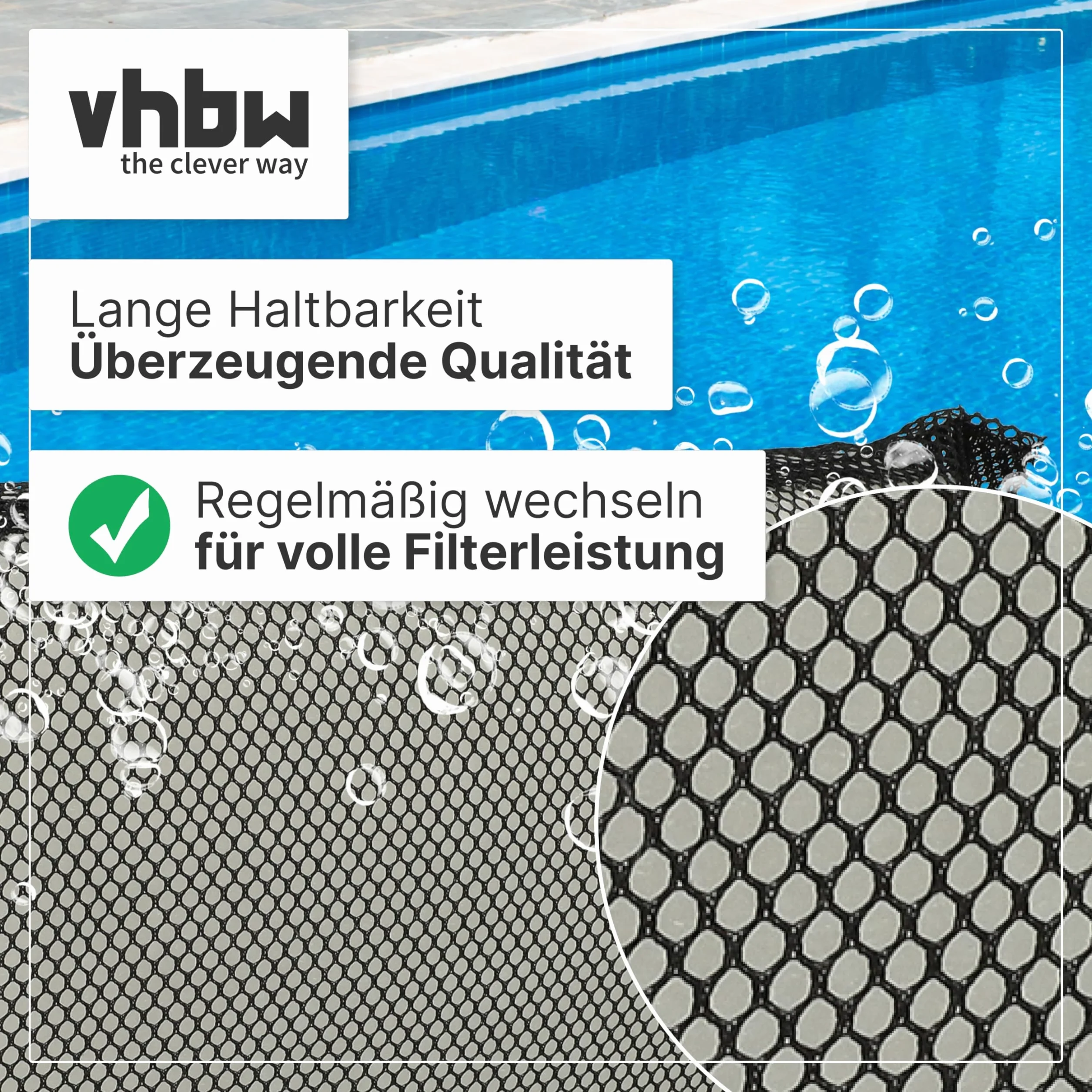 vhbw podkładka filtrująca kompatybilna z Dolphin E35, E35i, E10, E20, E25, E30, filtr dokładny 25 x 16 x 4 cm