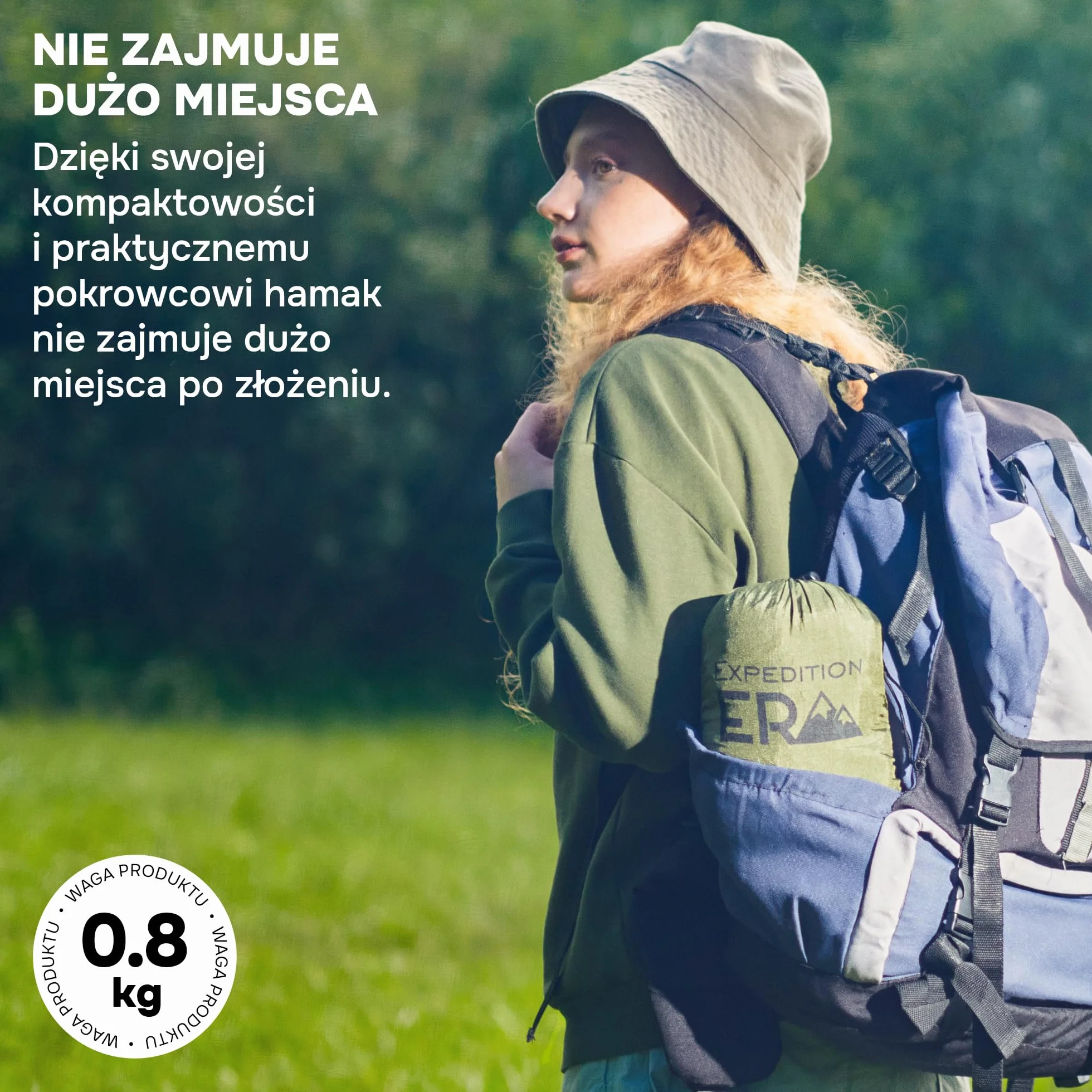 Hamak Kempingowy Z Moskitierą Ultralekki Nylon Spadochronowy Podróżny (Zielony)