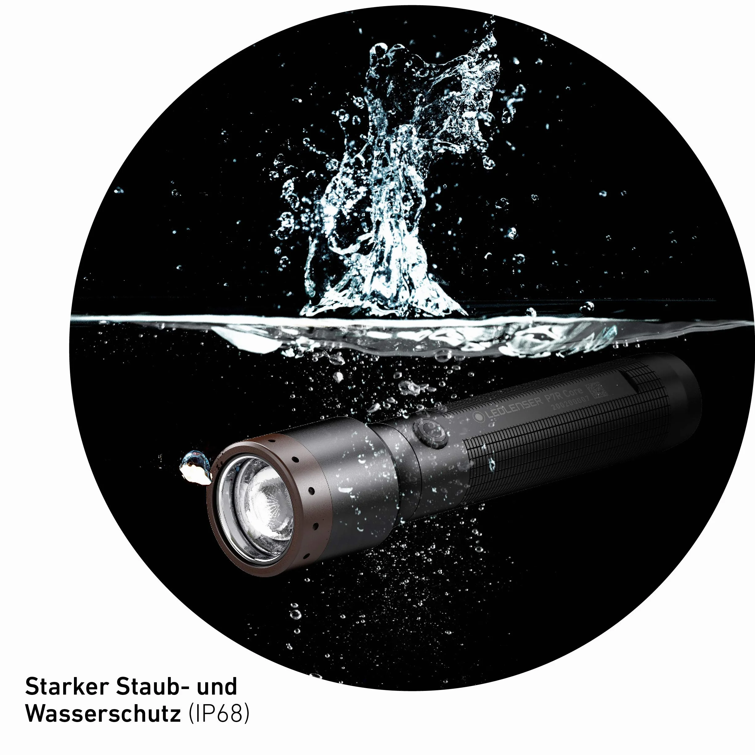 Ledlenser P7R Core Allround latarka LED, 1400 lumenów, ładowana akumulatorem litowym typu 21700, wodoodporność IP68, z możliwością ogniskowania, 300 m, stałe światło, magnetyczny kabel ładujący USB